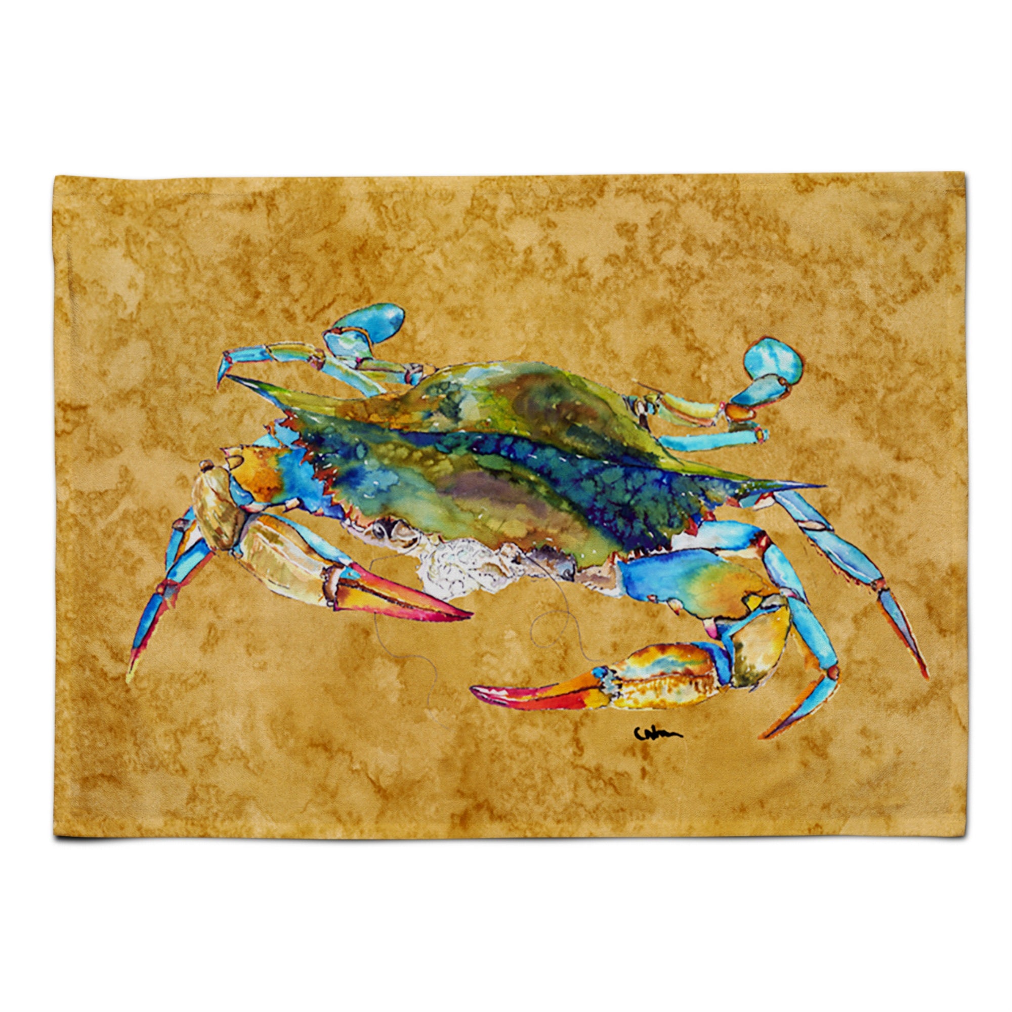 'Caroline'S Treasures 8655Plmt Crab Fabric Placemat, Multicolor''