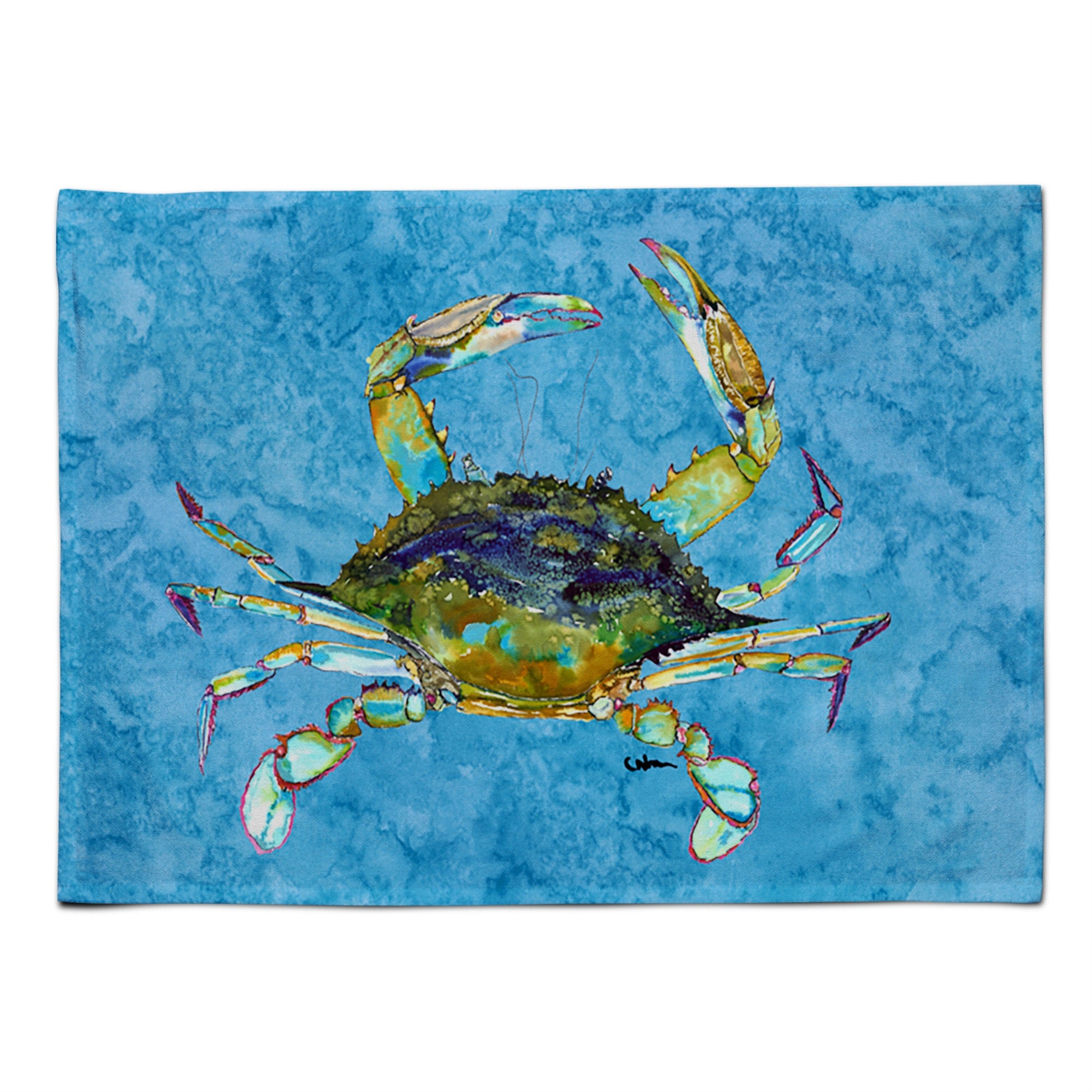 'Caroline'S Treasures 8656Plmt Crab Fabric Placemat, Multicolor''