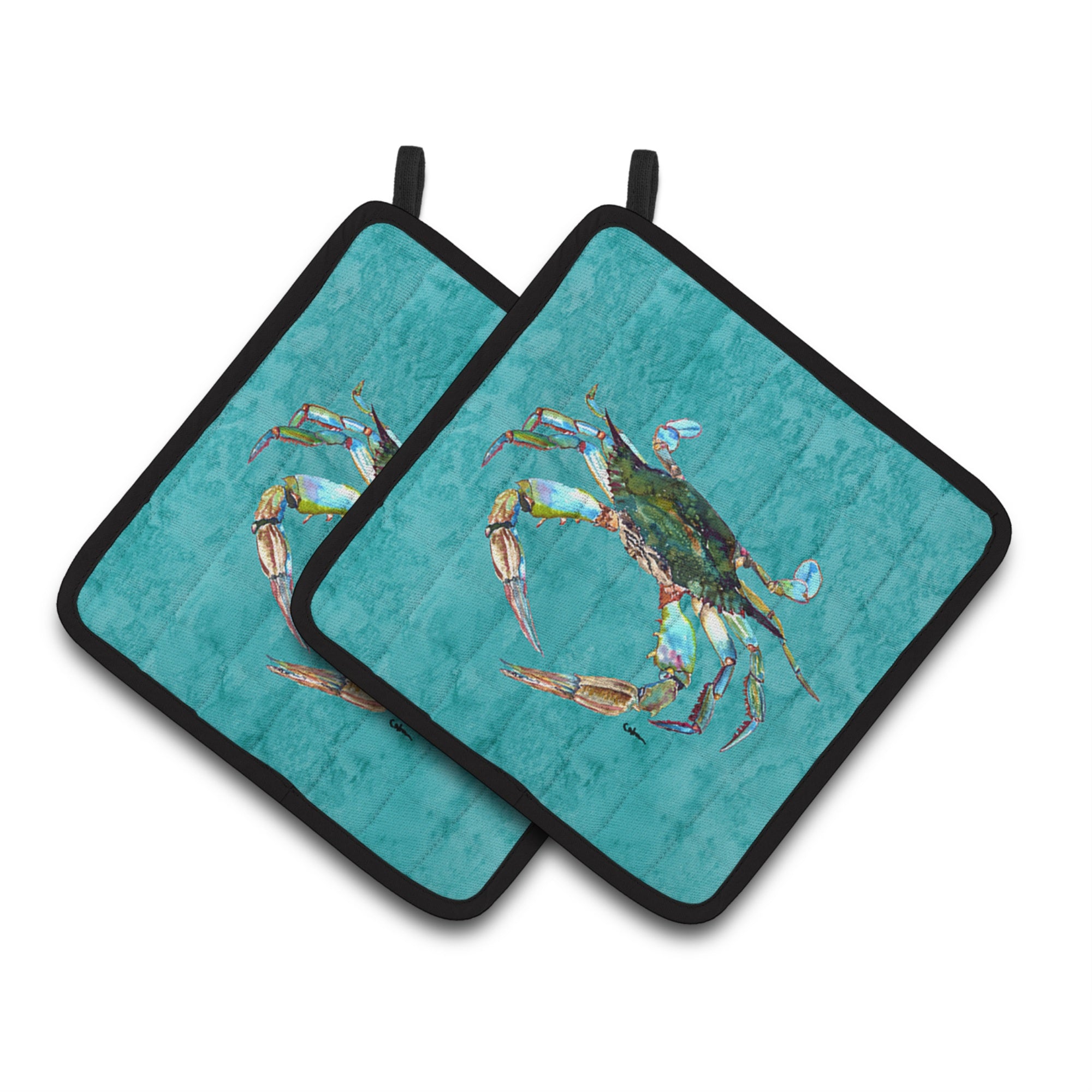 'Caroline'S Treasures Crab Pair Of Pot Holders 8657Pthd, 7.5Hx7.5W, Multicolor''