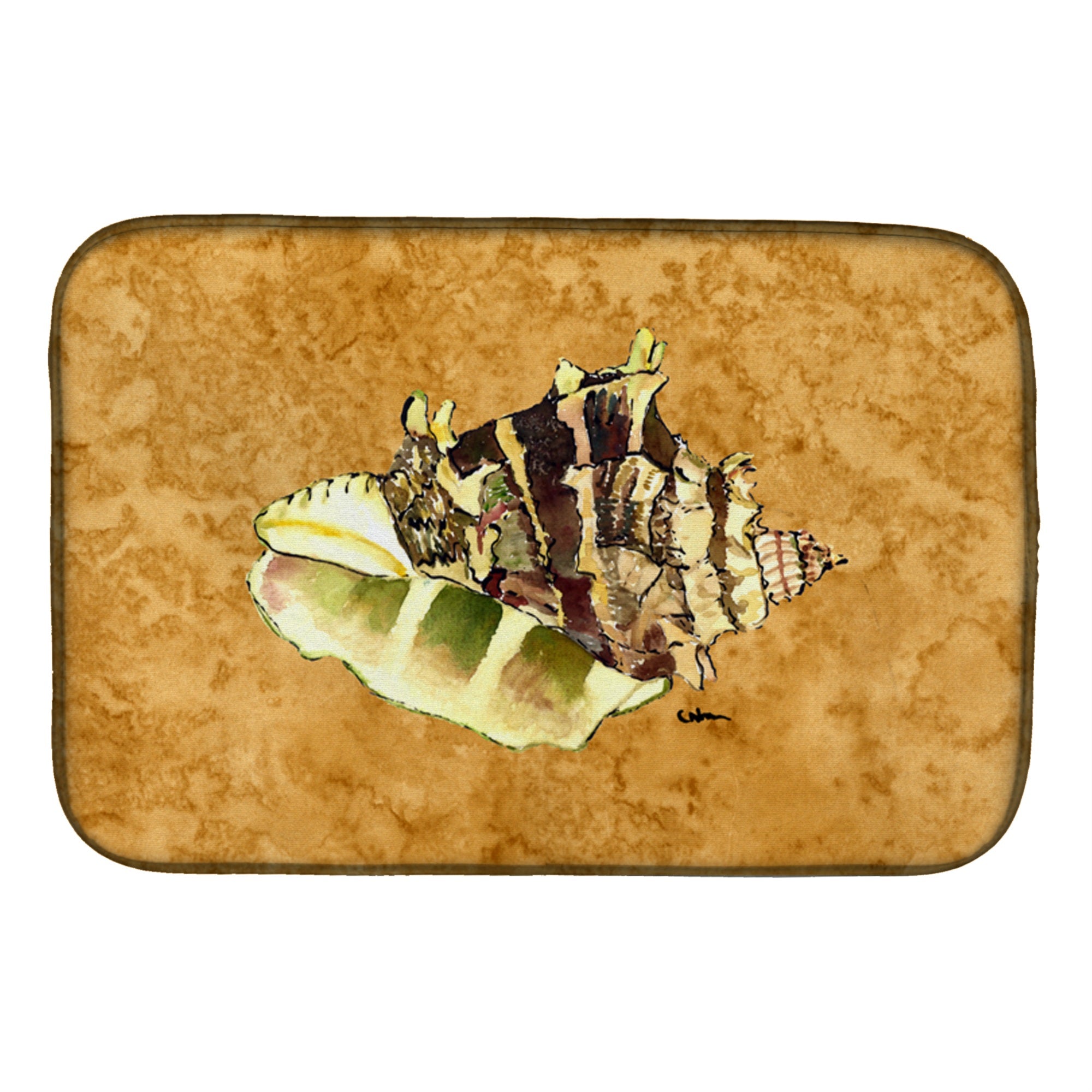 'Caroline'S Treasures Shell Dish Drying Mat, 14'''' X 21'''', Multicolor''