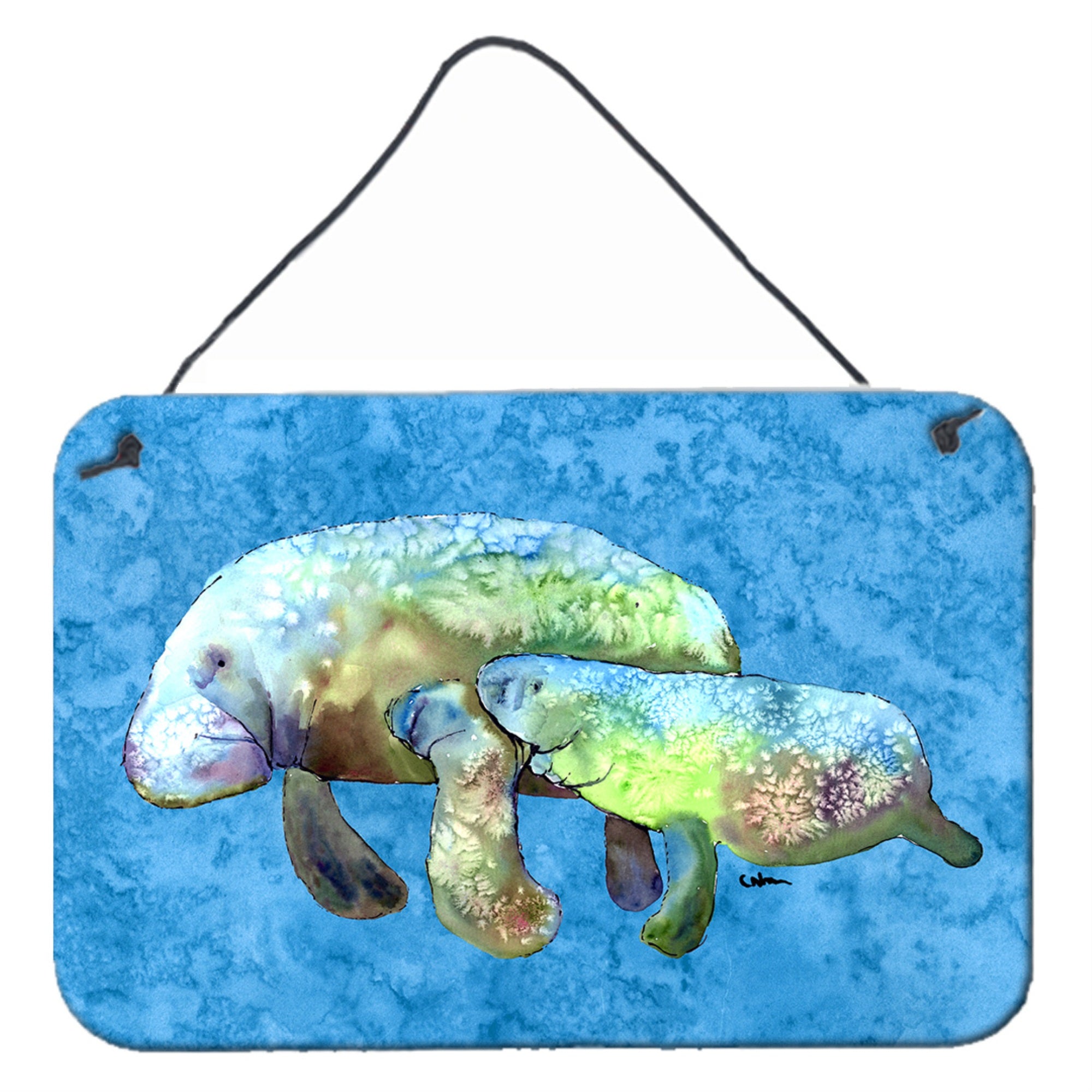 'Caroline'S Treasures Manatee Aluminum Metal Wall Or Door Hanging Prints, 8 X 12''''''