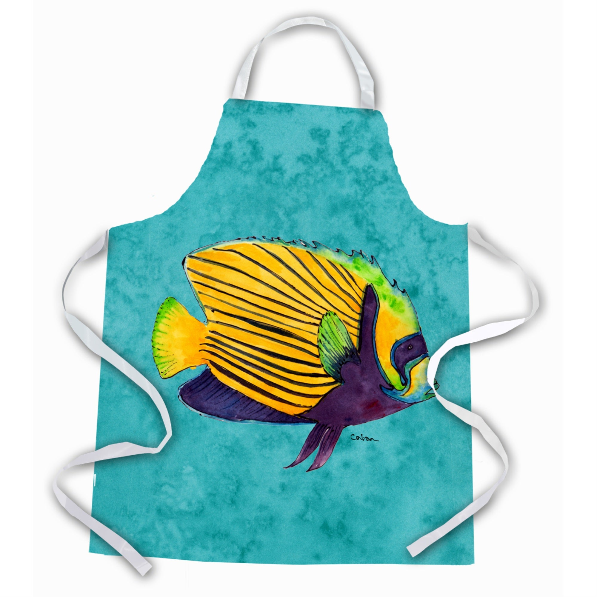 'Caroline'S Treasures 8674Apron Fish Tropical Apron, Large, Multicolor''
