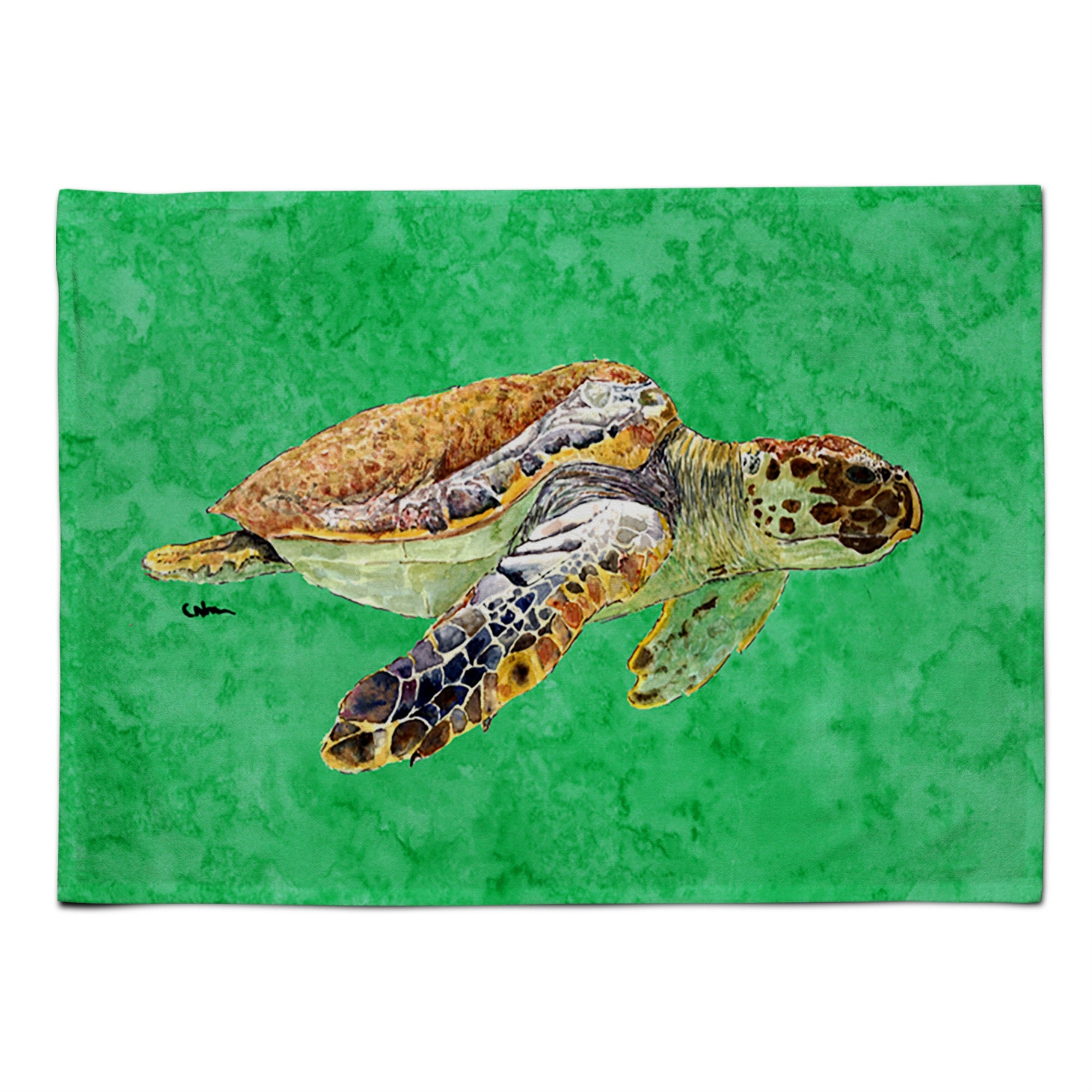 'Caroline'S Treasures 8675Plmt Turtle Swim 2 Fabric Placemat, Multicolor''