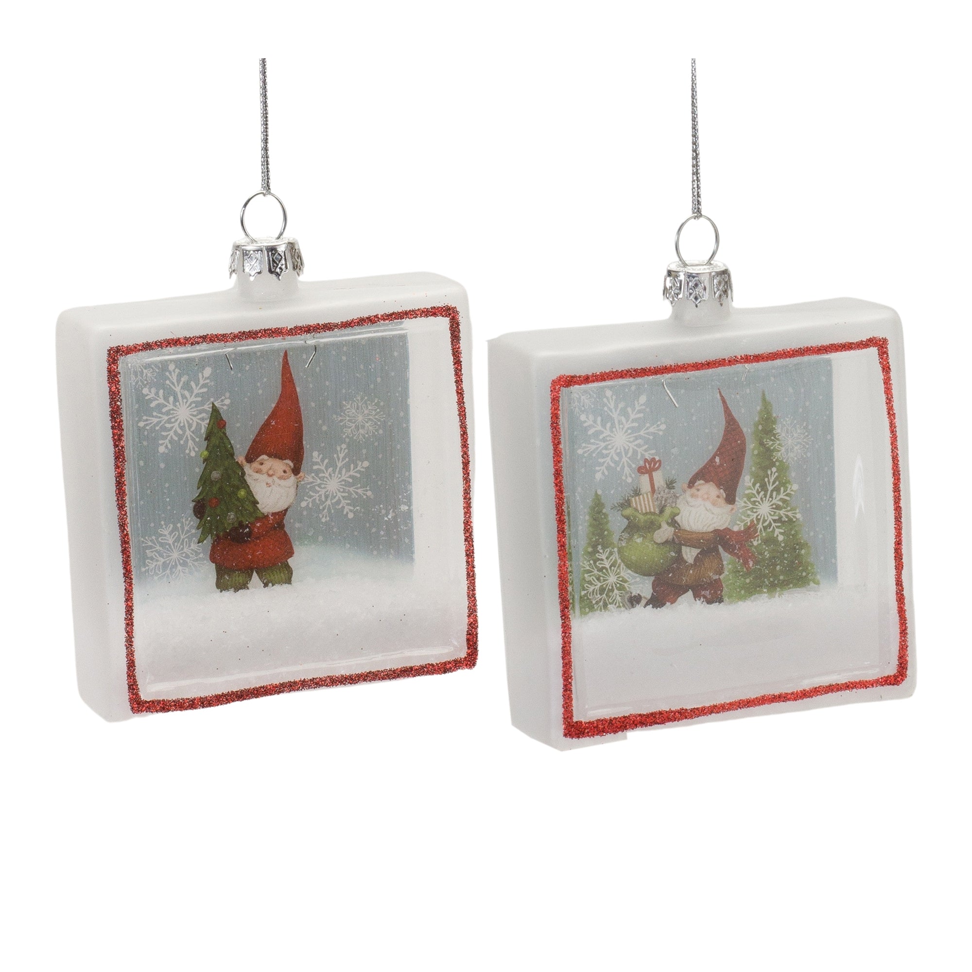 Gnome Ornament (Set of 6) 4H Glass