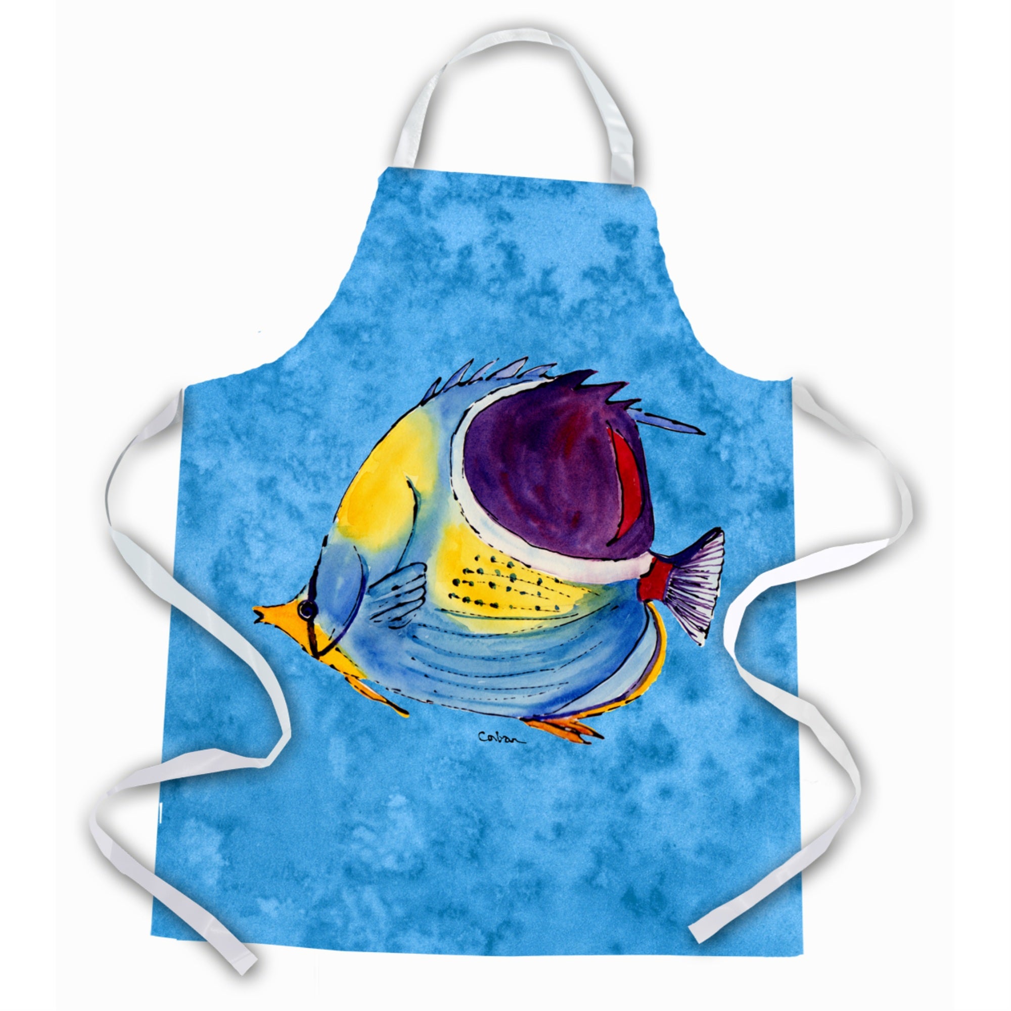 'Caroline'S Treasures 8676Apron Fish Tropical Apron, Large, Multicolor''