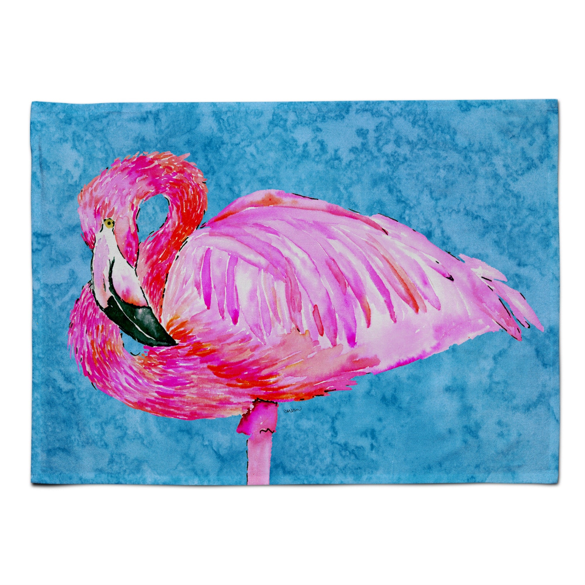 'Caroline'S Treasures 8686Plmt Flamingo Fabric Placemat, Multicolor''