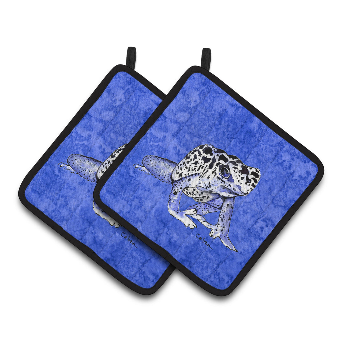 'Caroline'S Treasures Frog Pair Of Pot Holders 8687Pthd, 7.5Hx7.5W, Multicolor''