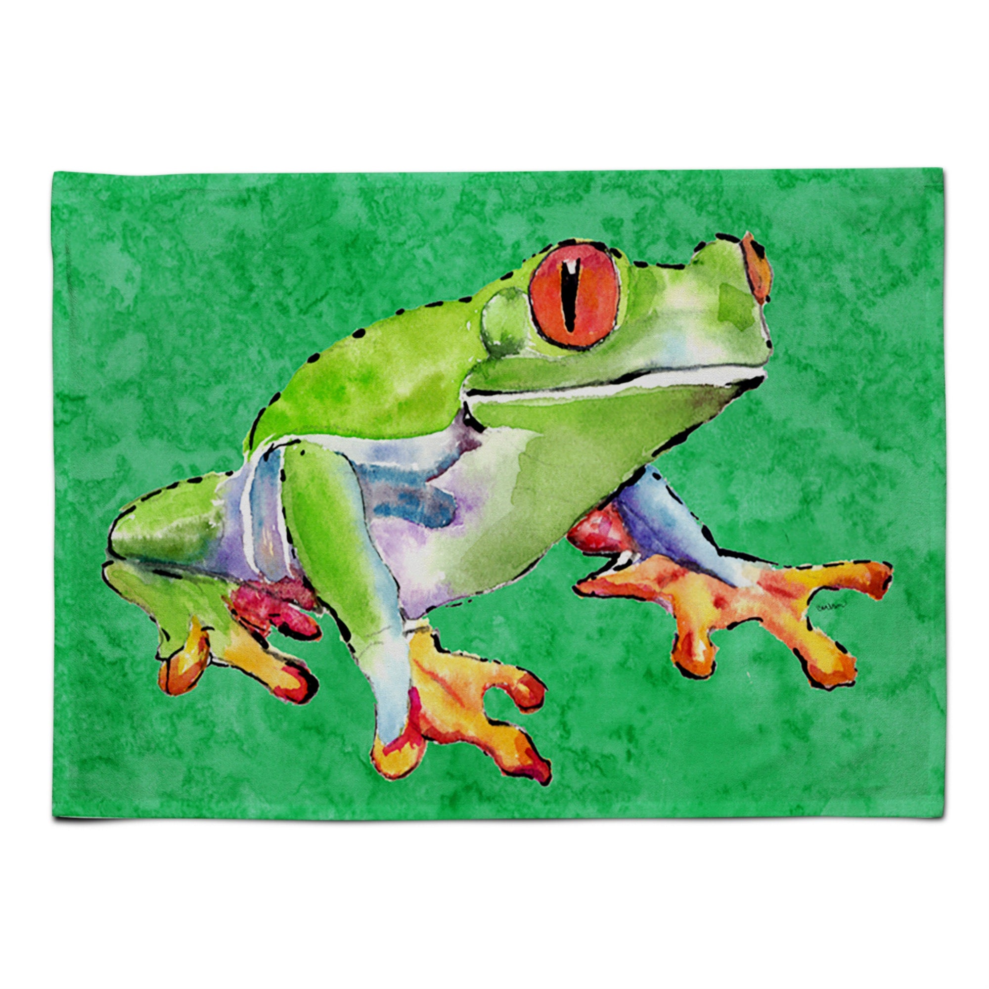 'Caroline'S Treasures 8688Plmt Frog Fabric Placemat, Multicolor''