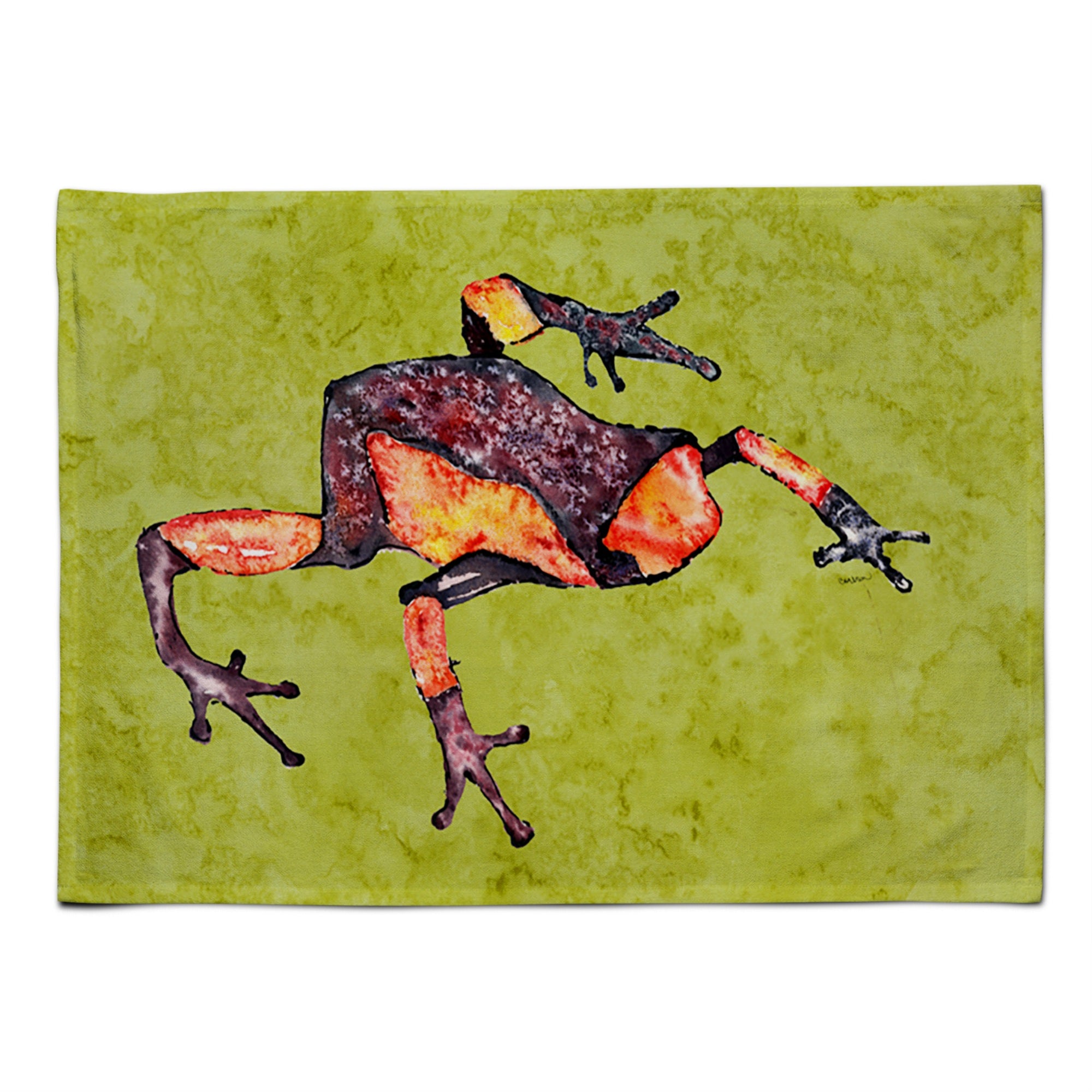 'Caroline'S Treasures 8689Plmt Frog Fabric Placemat, Multicolor''