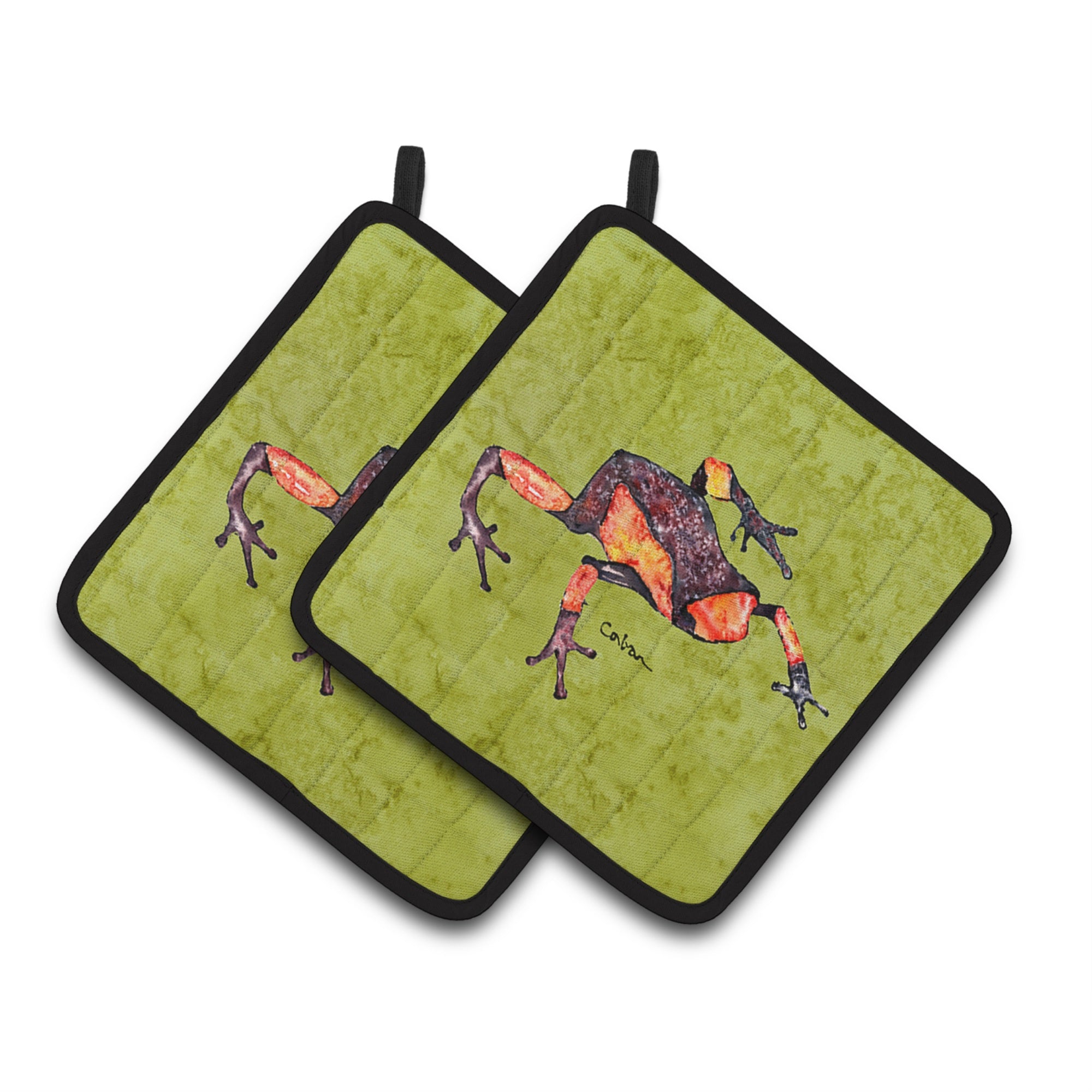 'Caroline'S Treasures Frog Pair Of Pot Holders 8689Pthd, 7.5Hx7.5W, Multicolor''