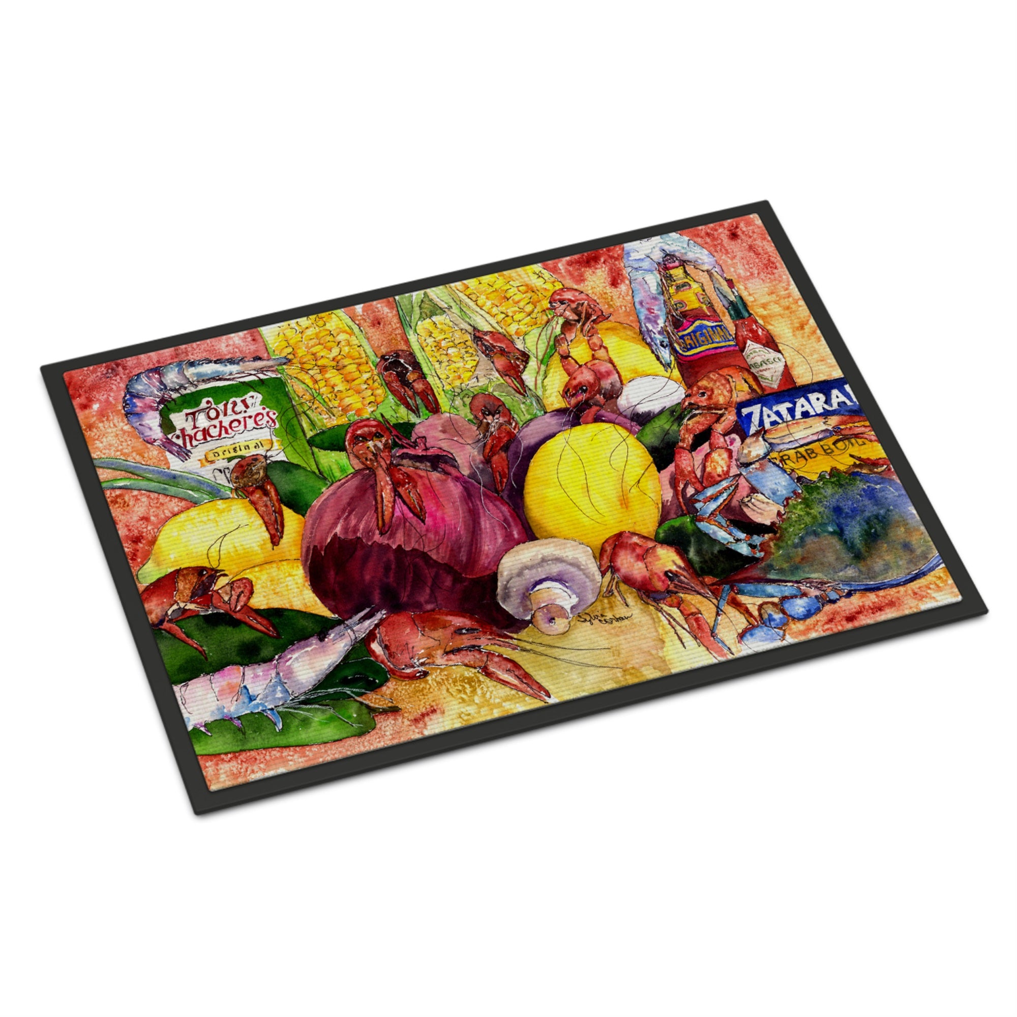'Caroline'S Treasures 8698Jmat Crawfish With Spices And Corn Indoor Or Outdoor Mat, 24 X 36'''', Multicolor''