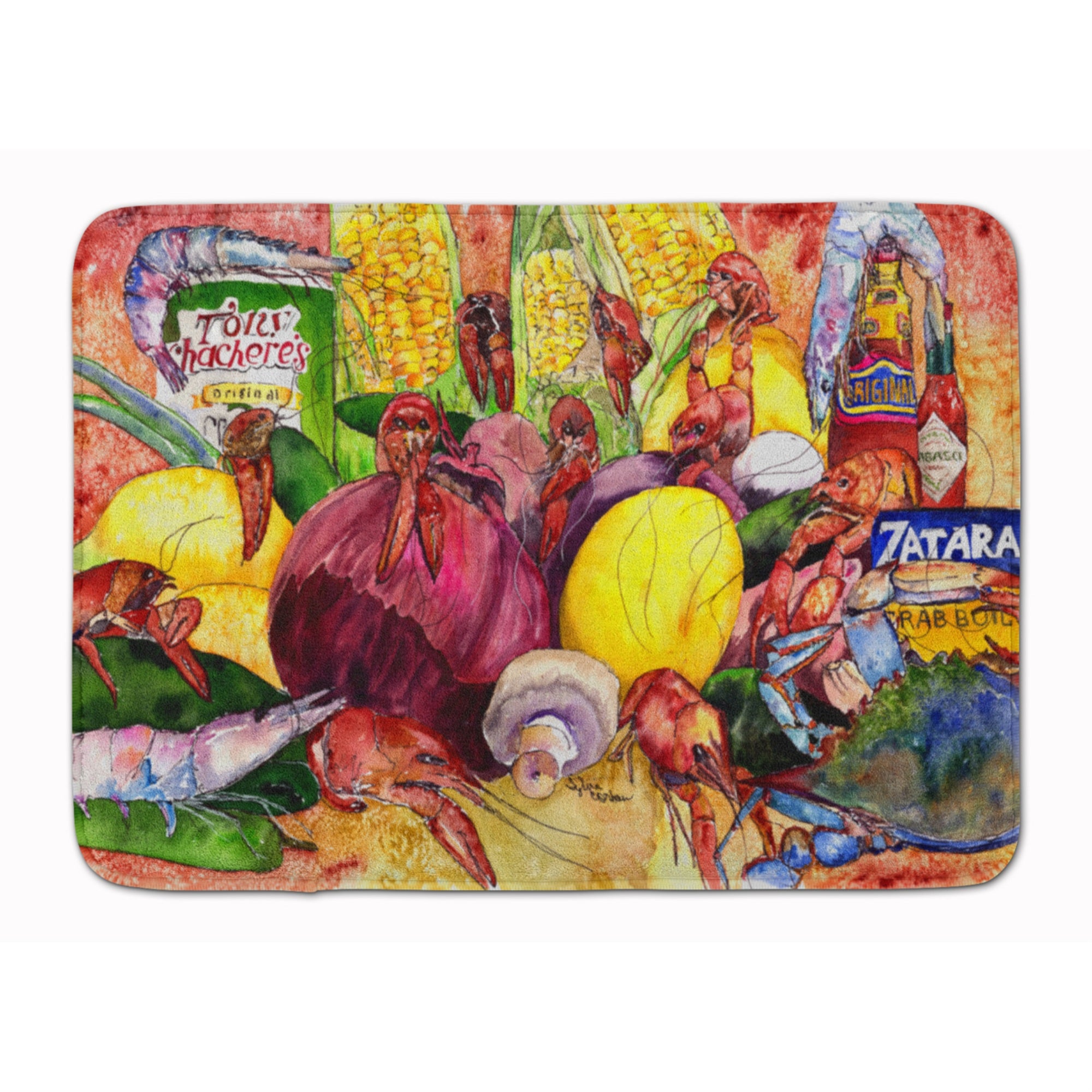 'Caroline'S Treasures Crawfish With Spices And Corn Floor Mat, 19'''' X 27'''', Multicolor''