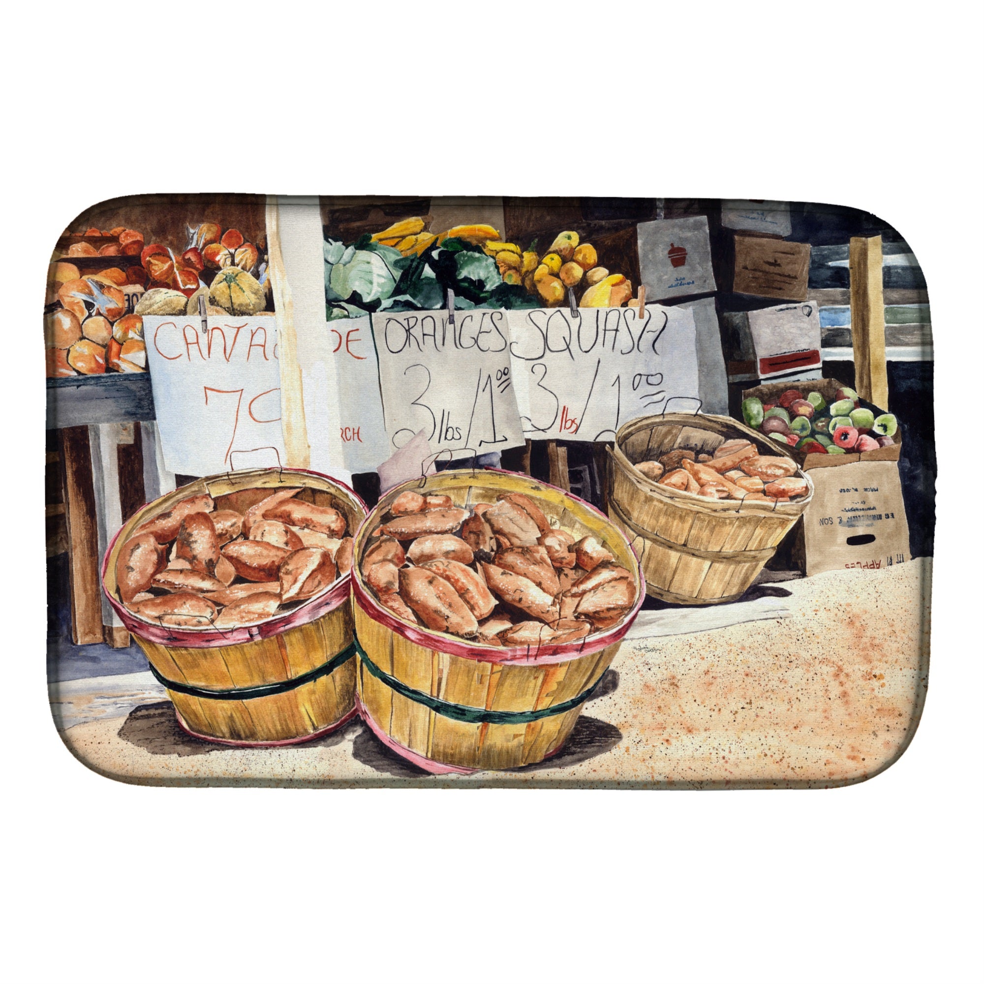 'Caroline'S Treasures Farmer'S Market Dish Drying Mat, 14'''' X 21'''', Multicolor''