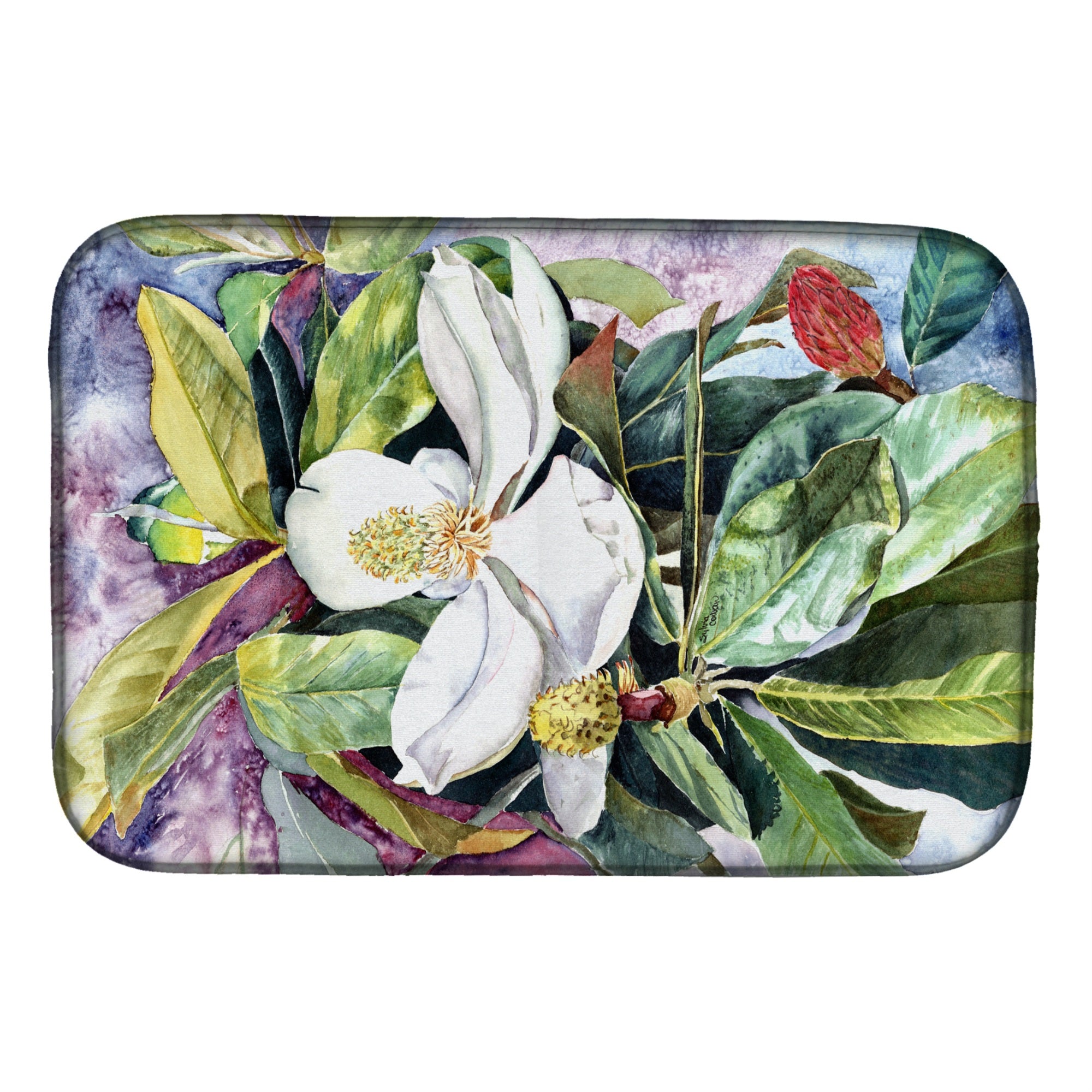 'Caroline'S Treasures Magnolia Dish Drying Mat, 14'''' X 21'''', Multicolor''
