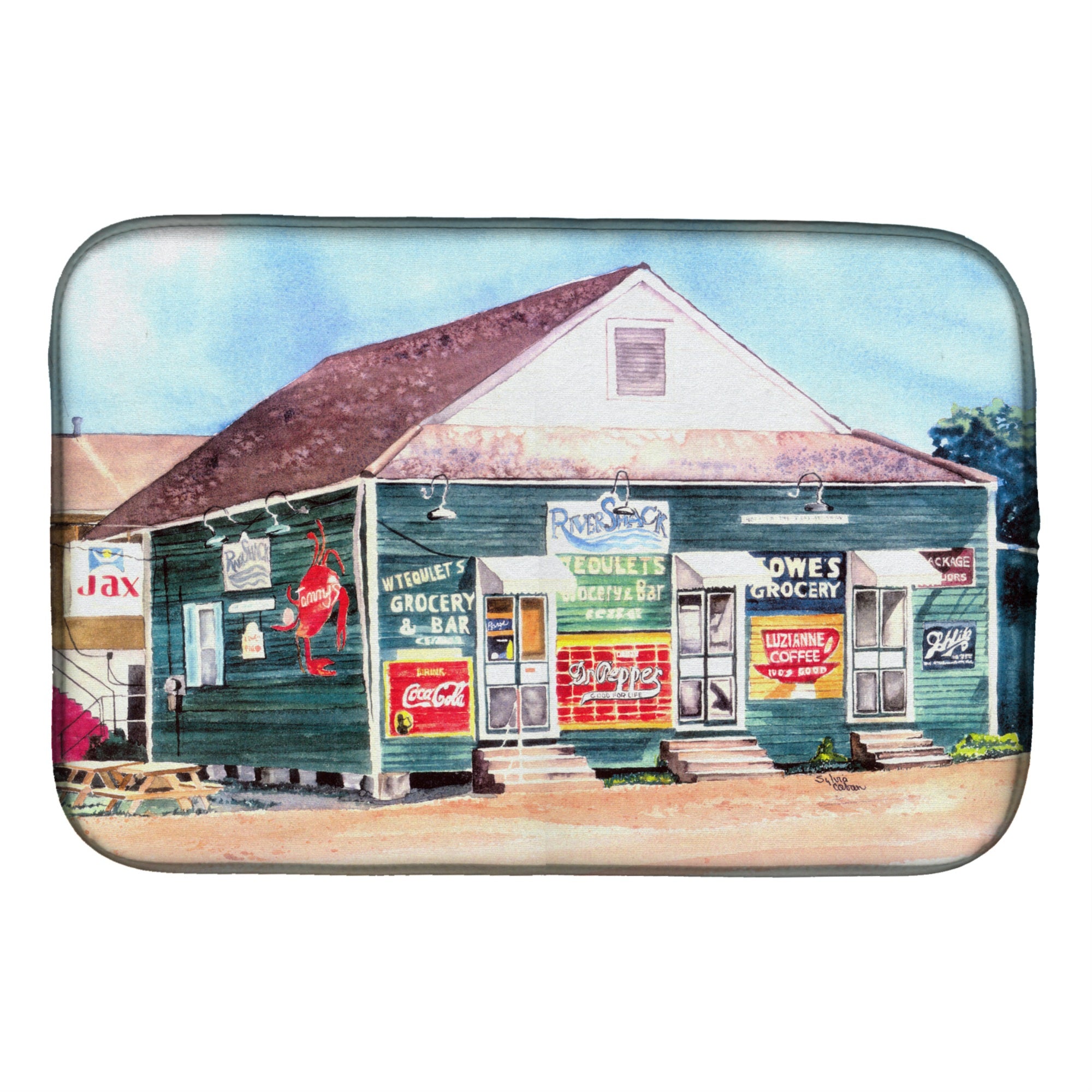 'Caroline'S Treasures Rivershack Dish Drying Mat, 14'''' X 21'''', Multicolor''