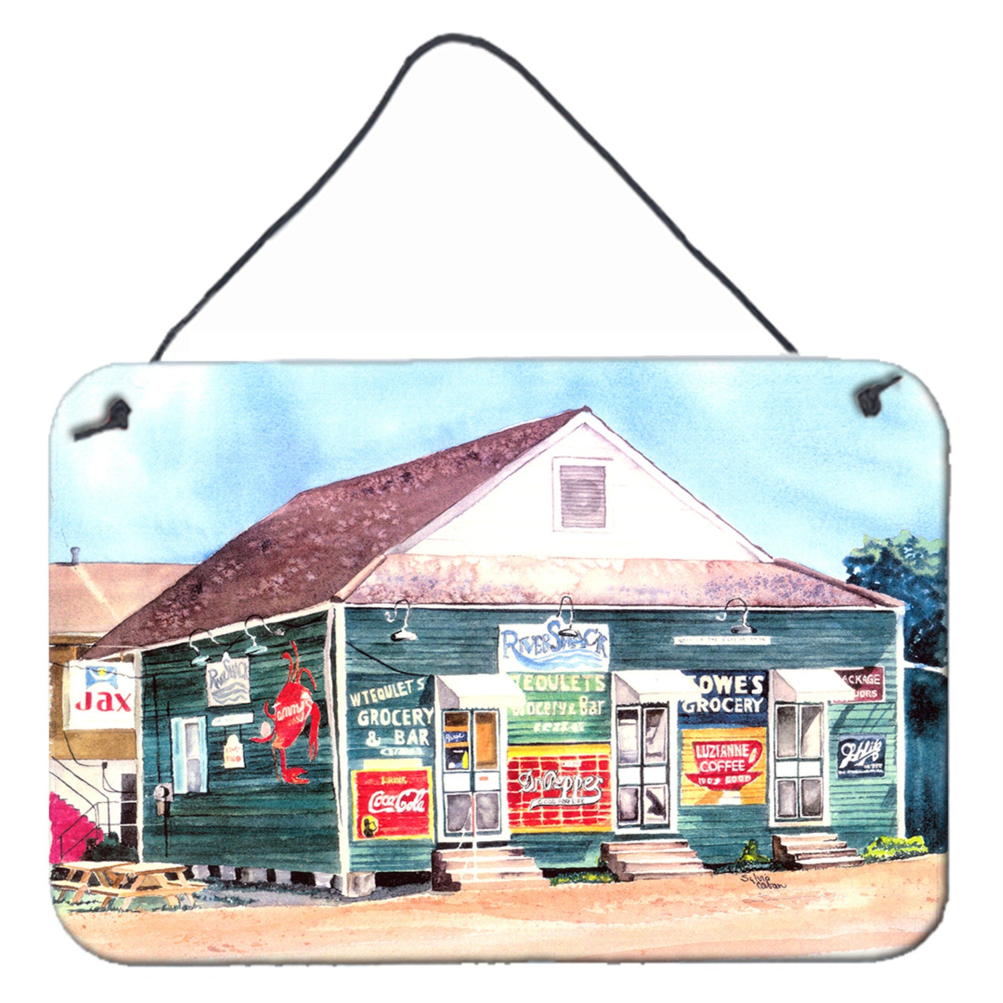 'Caroline'S Treasures 8704Ds812 River Shack Wall Or Door Hanging Prints, 8 X 12'''', Multicolor''