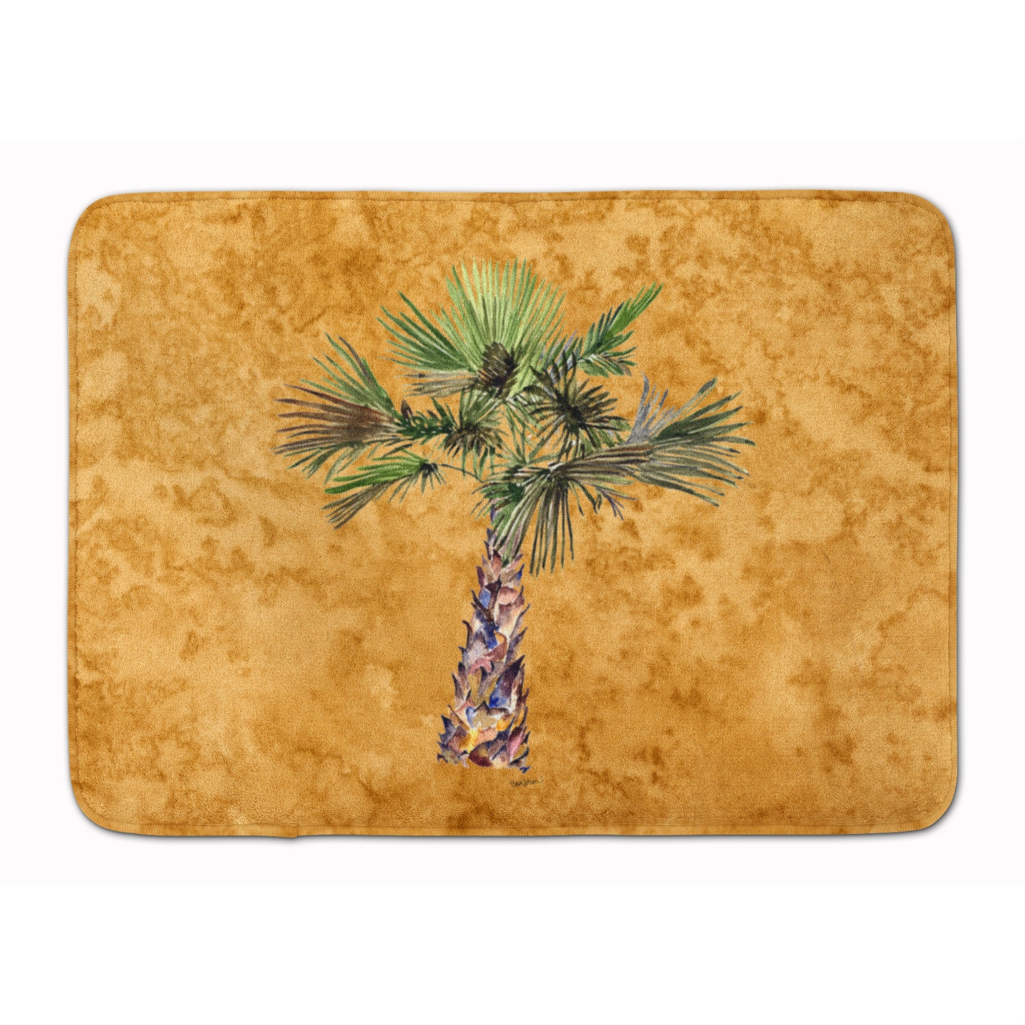 'Caroline'S Treasures Palm Tree On Gold Floor Mat, 19'''' X 27'''', Multicolor''