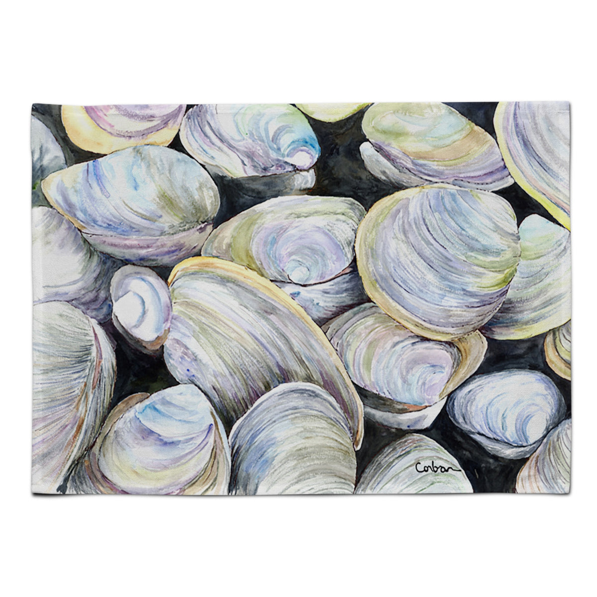 'Caroline'S Treasures 8714Plmt Clam Quahog Fabric Placemat, Multicolor''