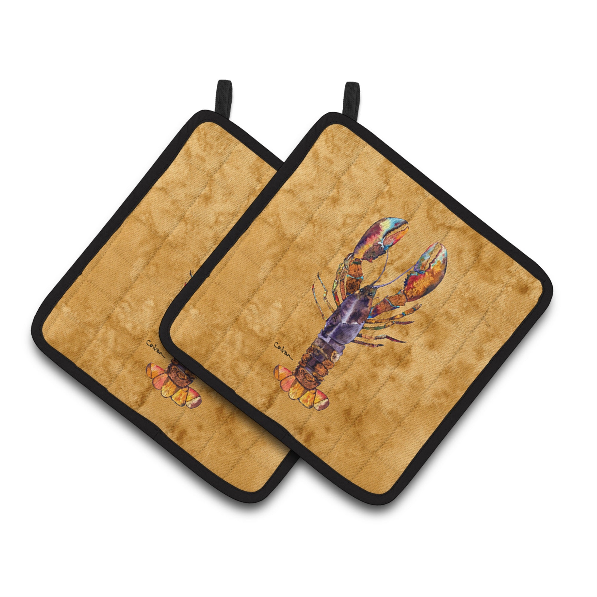 'Caroline'S Treasures Lobster Pair Of Pot Holders 8716Pthd, 7.5Hx7.5W, Multicolor''