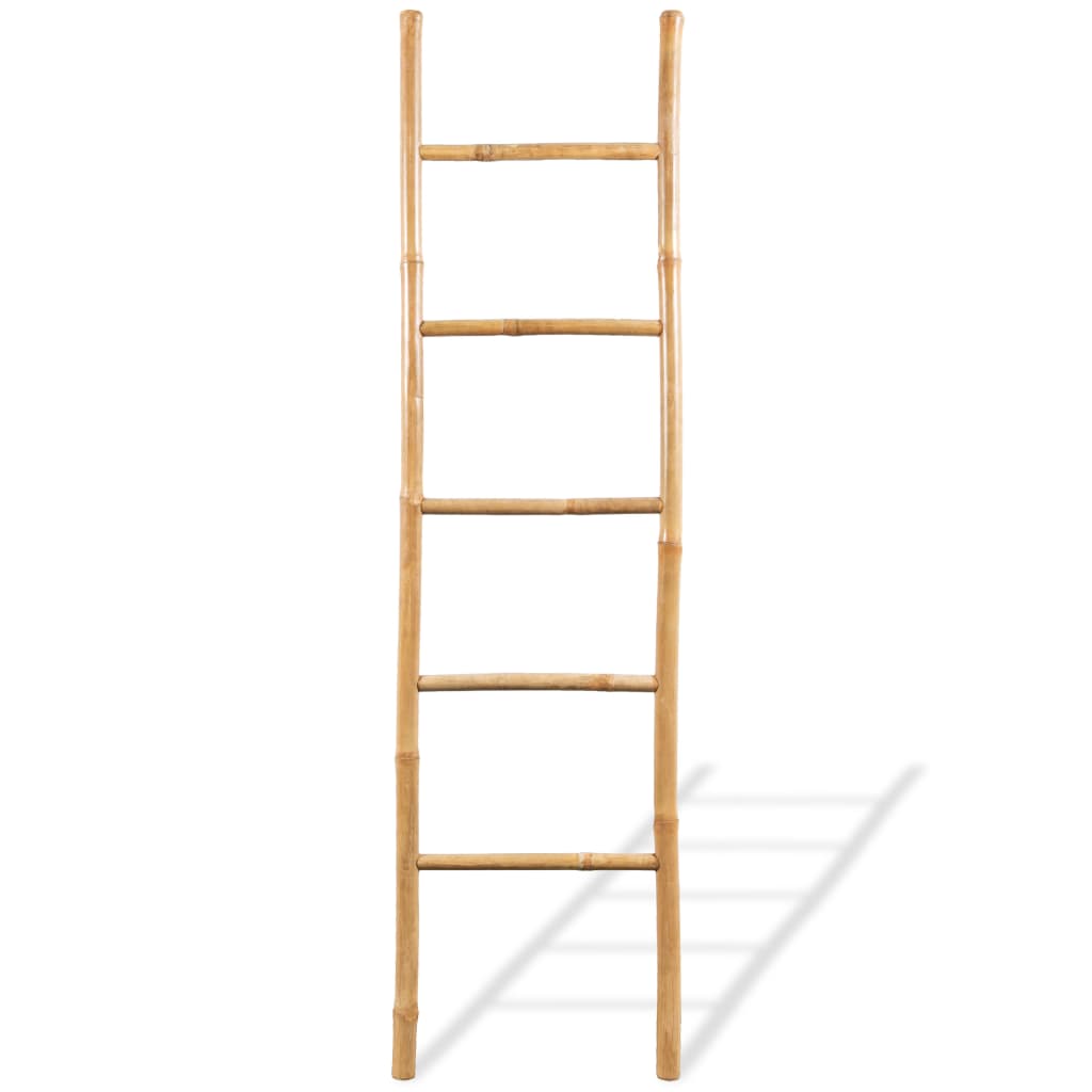 Vidaxl Towel Ladder With 5 Rungs Bamboo 59''