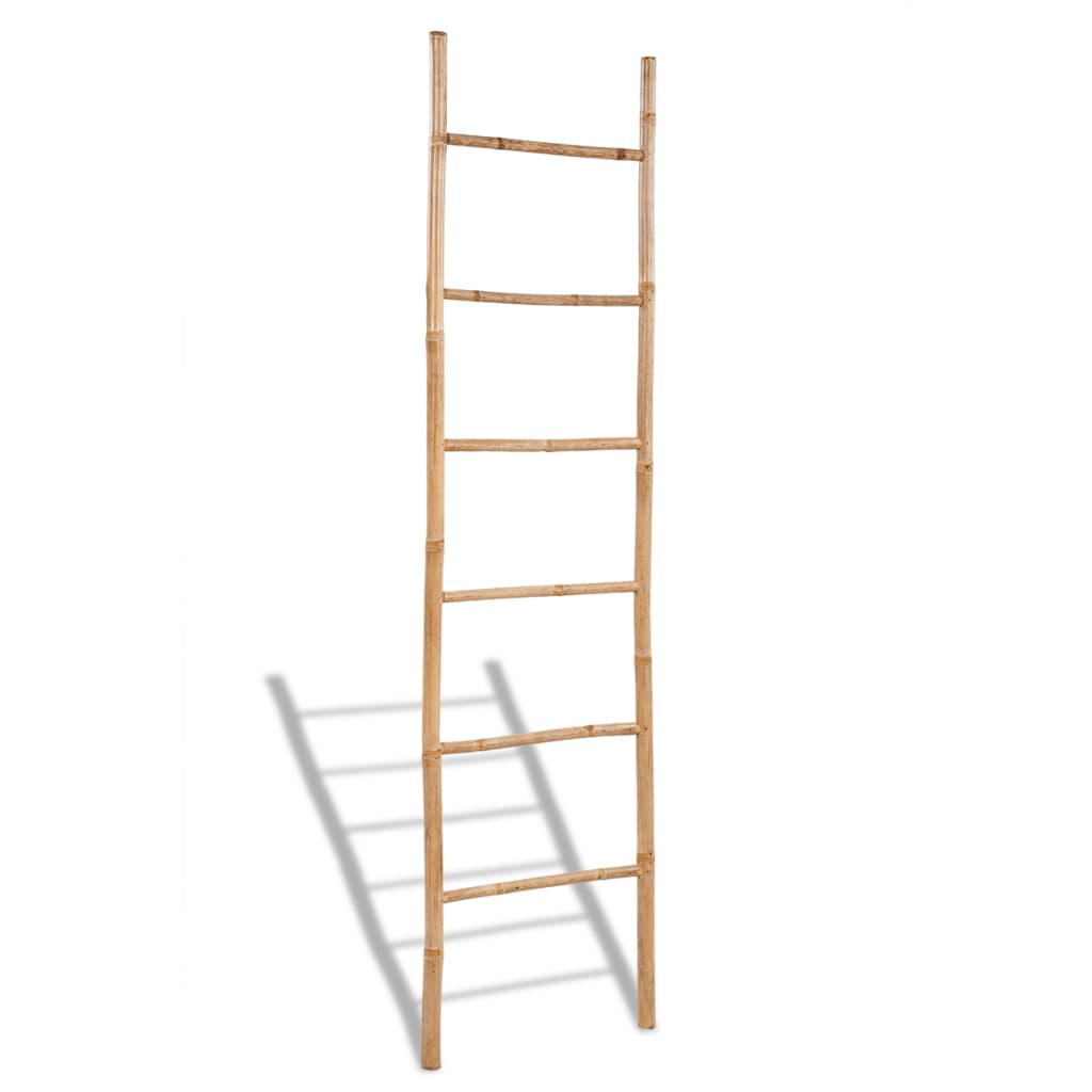 Vidaxl Bamboo Towel Ladder With 6 Rungs