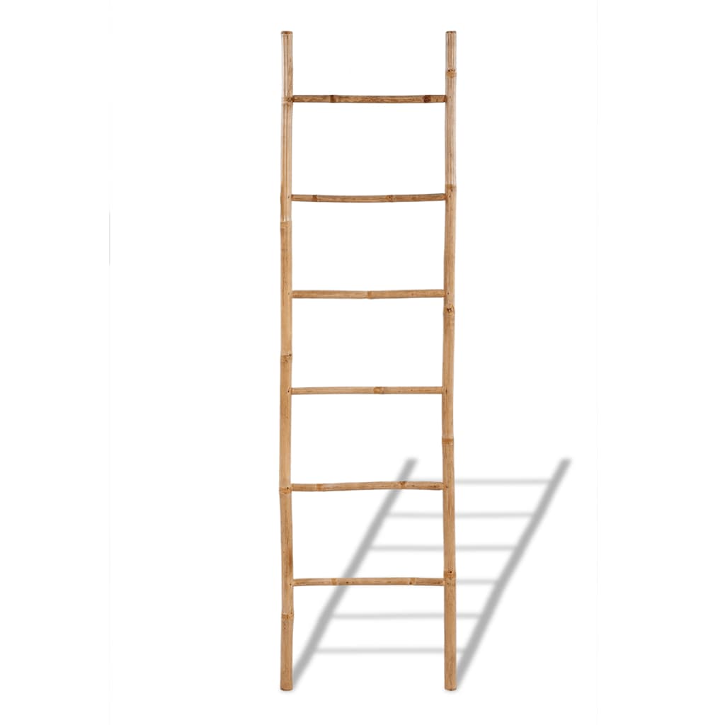 Vidaxl Bamboo Towel Ladder With 6 Rungs