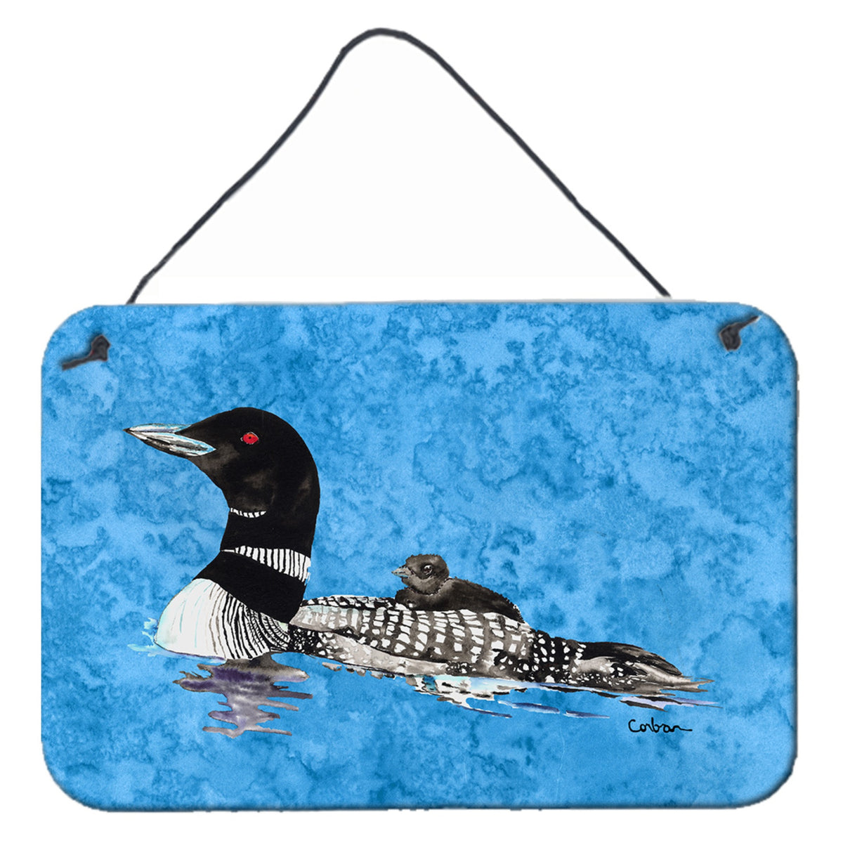 'Caroline'S Treasures Momma And Baby Loon Aluminum Metal Wall Or Door Hanging Prints, 8 X 12''''''