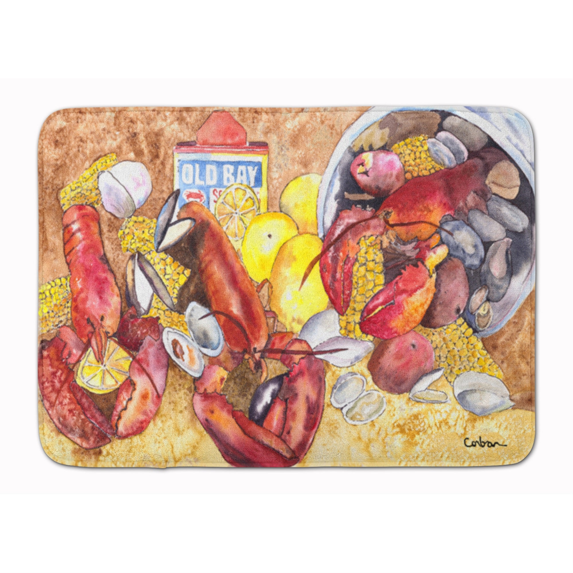 'Caroline'S Treasures Lobster With Old Bay Floor Mat, 19'''' X 27'''', Multicolor''