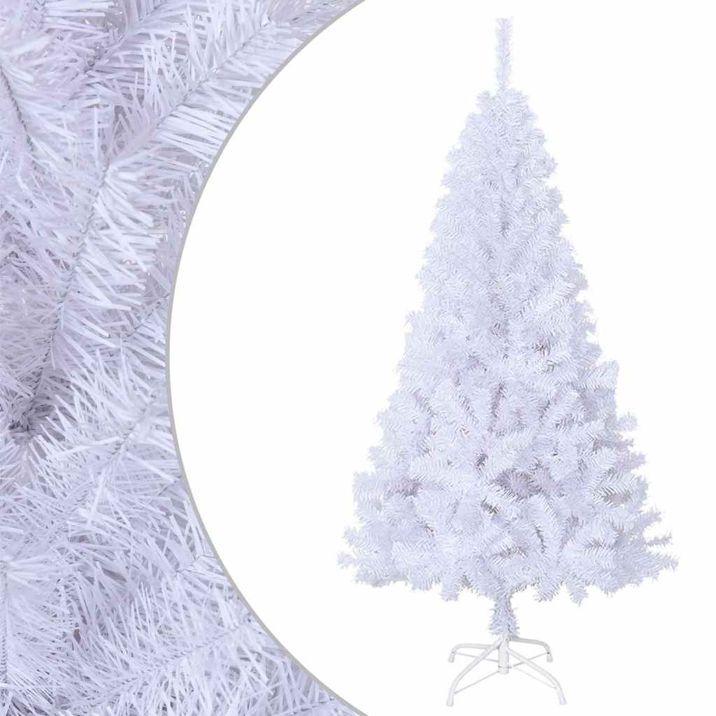 vidaXL Artificial Christmas Tree with Thick Branches White 5 ft PVC