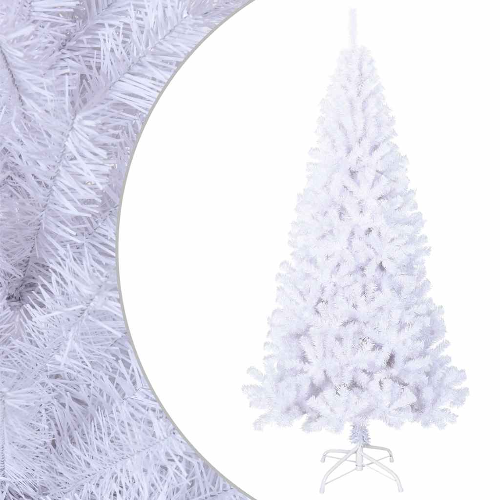 vidaXL Artificial Christmas Tree with Thick Branches White 6 ft PVC