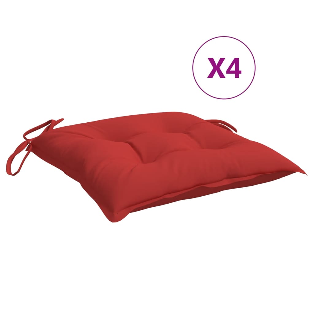 Vidaxl Chair Cushions 4 Pcs 15.7''X15.7''X2.8'' Red