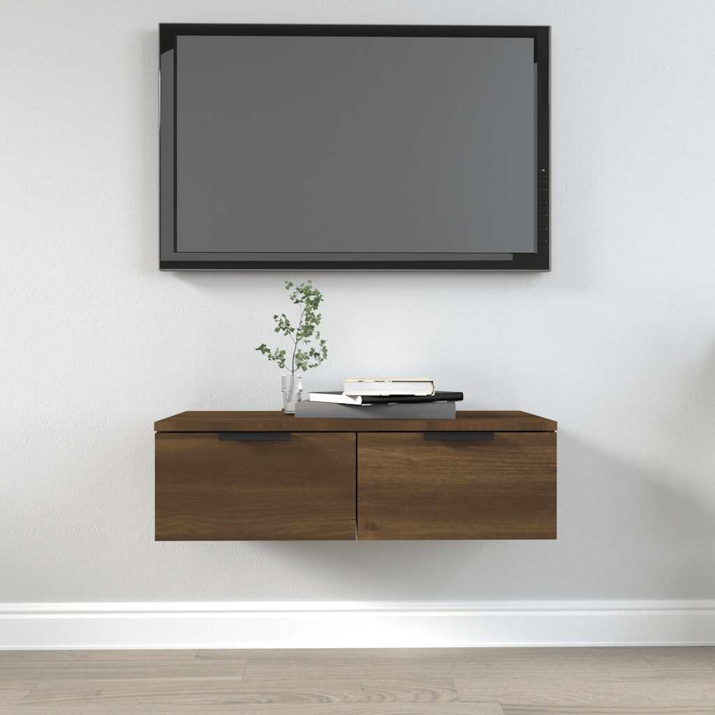vidaXL Wall Cabinet Brown Oak Engineered Wood Standard Wall Cabinet