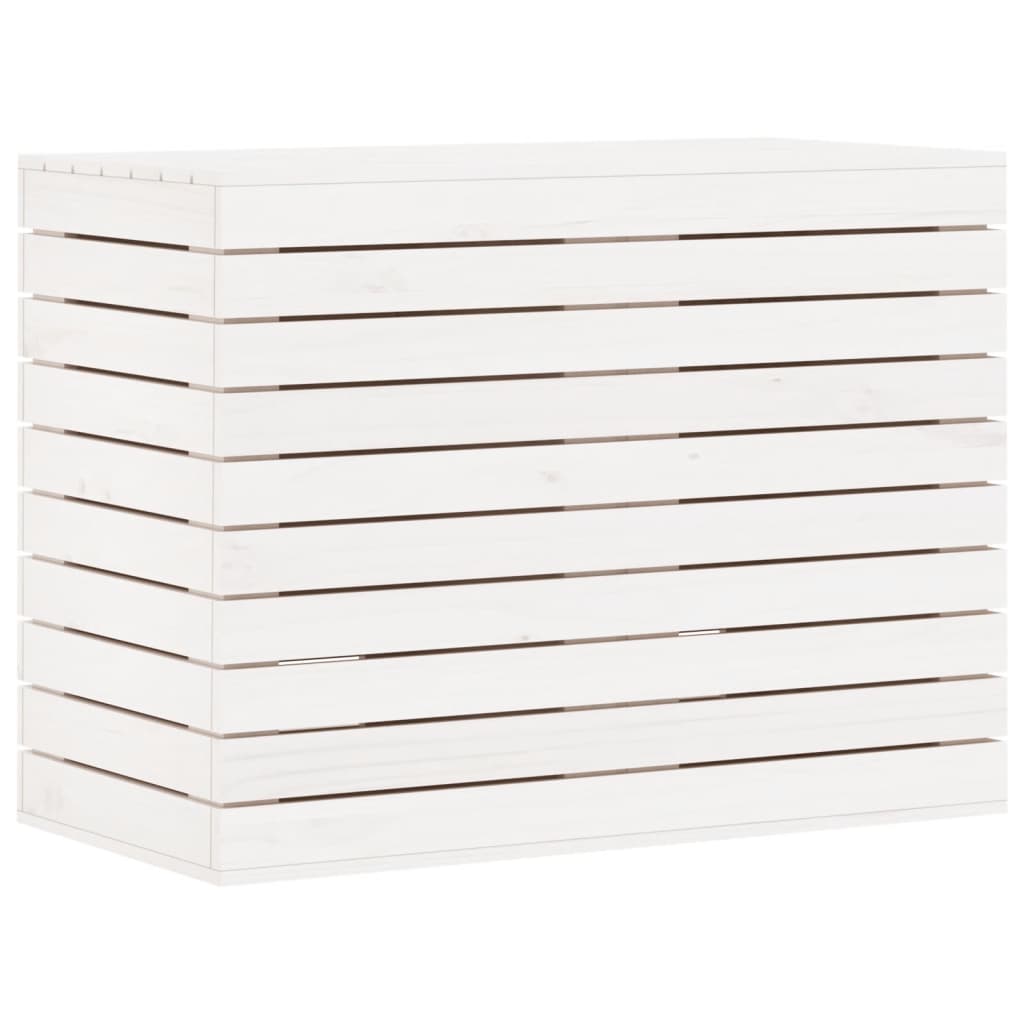 vidaXL Laundry Basket White 34.8''x17.3''x26'' Solid Wood Pine