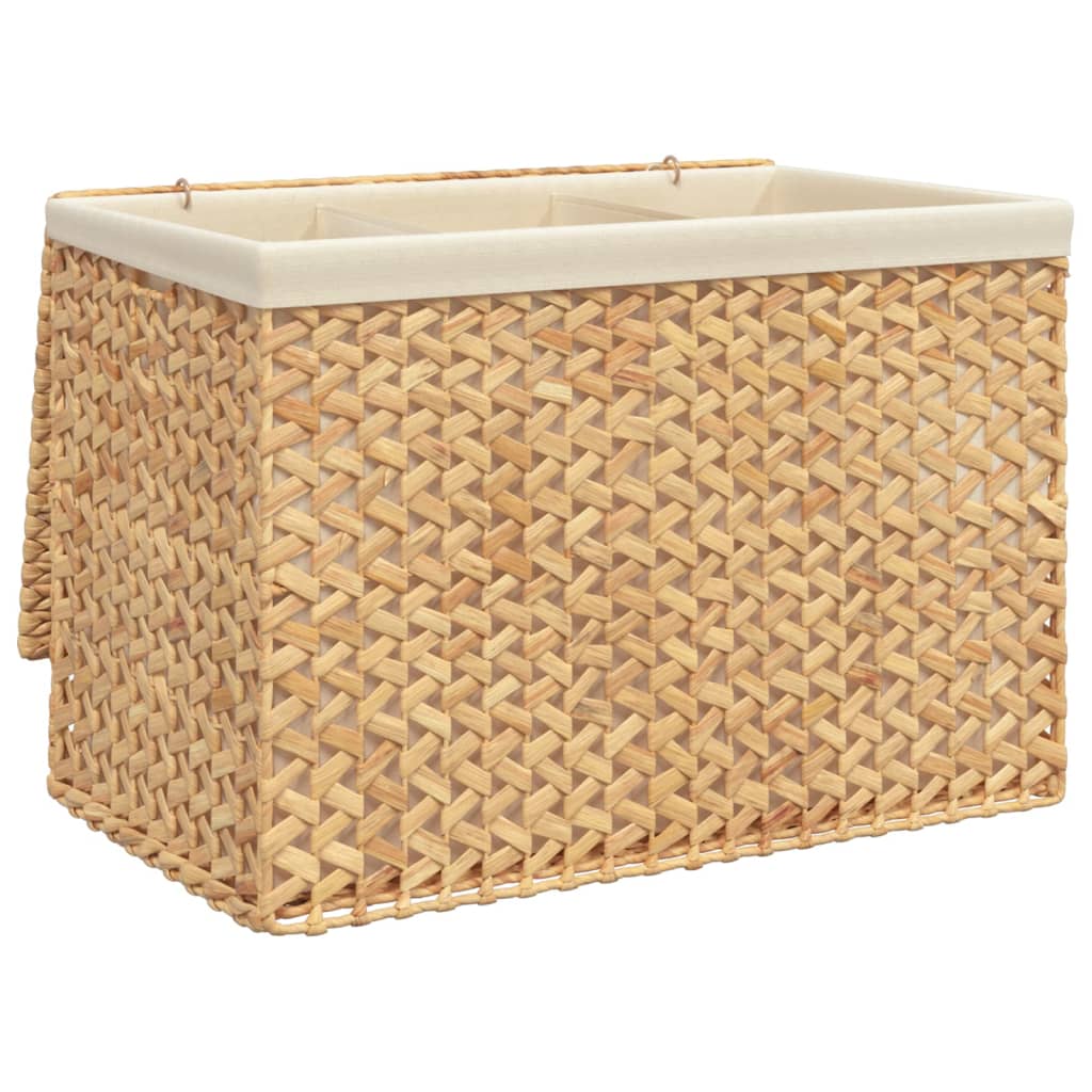 Vidaxl Laundry Basket With 3 Sections 29.5X16.7X20.5 Water Hyacinth
