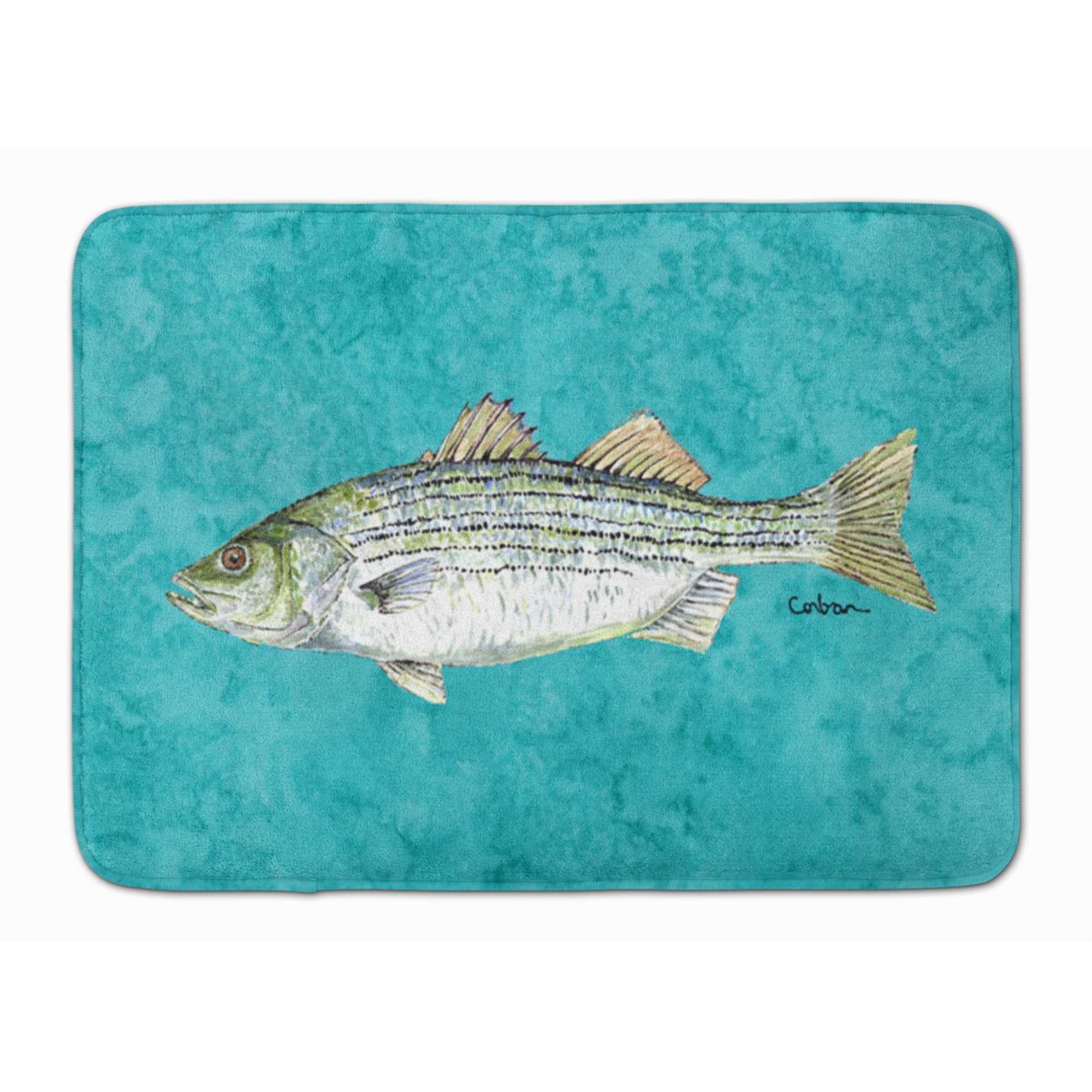 'Caroline'S Treasures Striped Bass Fish Floor Mat, 19'''' X 27'''', Multicolor''