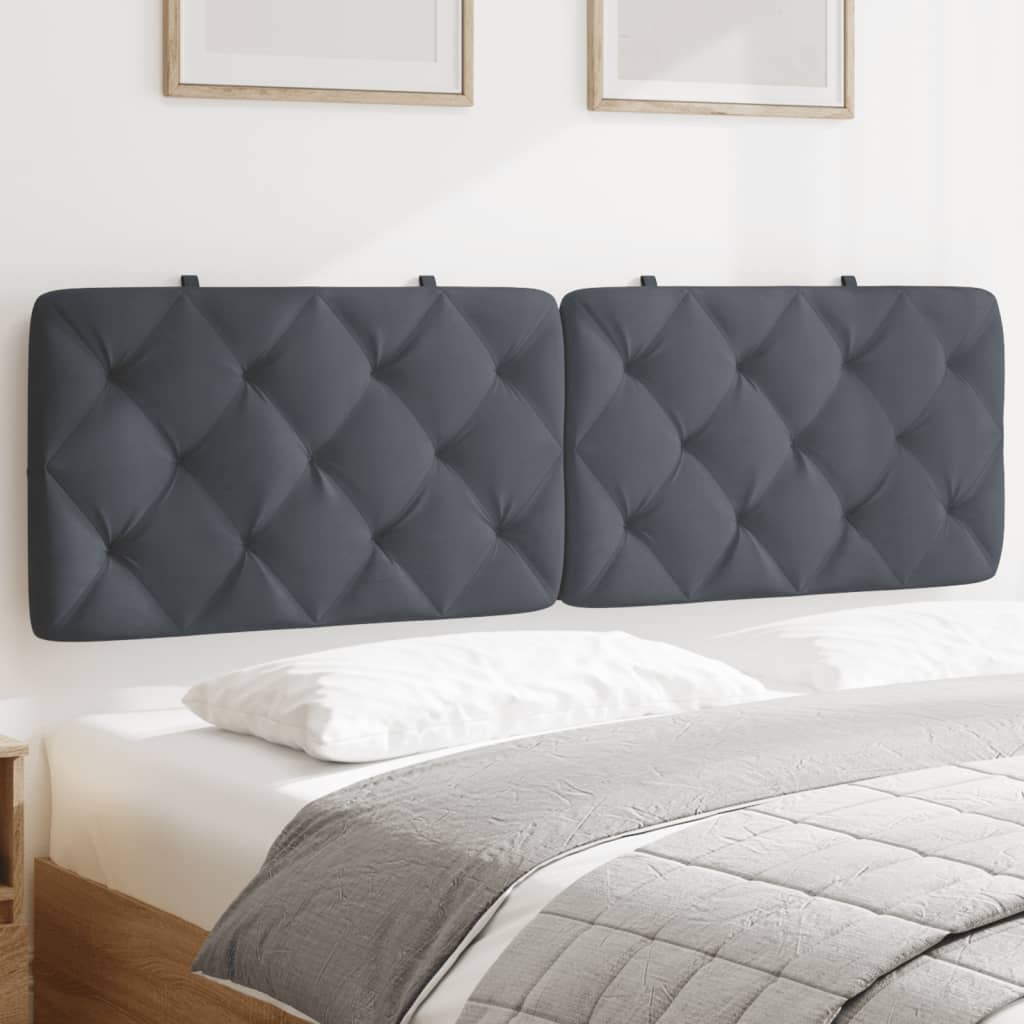 vidaXL Headboard Cushion Dark Gray 60.2 Velvet