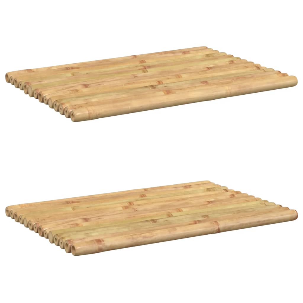 Vidaxl Bath Mats 2 Pcs 19.7X13.8 Bamboo