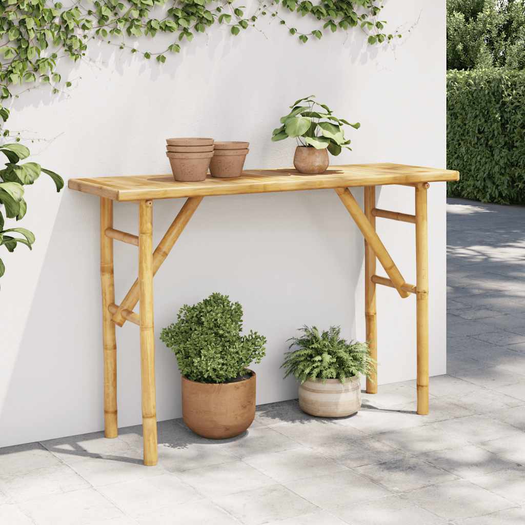 vidaXL Console Table 115x39x72 Bamboo
