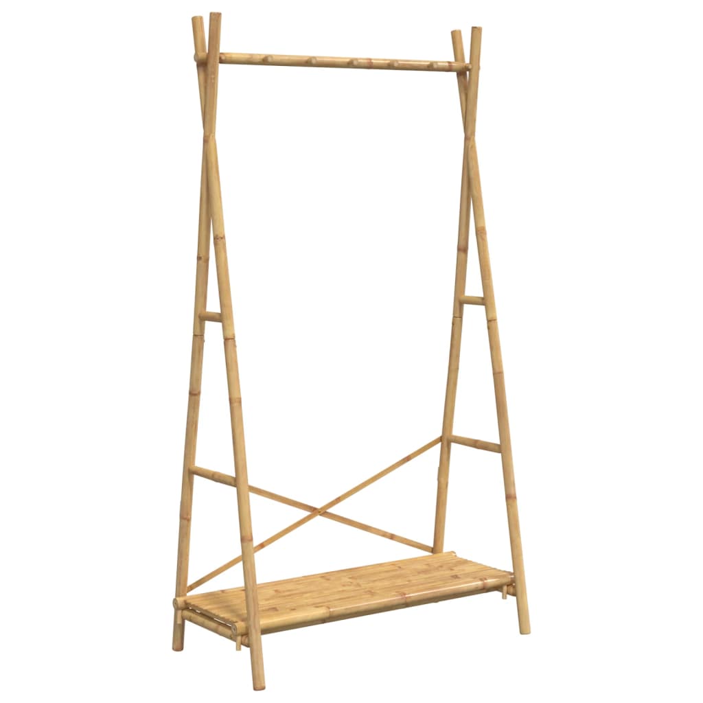 Vidaxl Clothes Rack With Shelf 40.2X19.7X74.8 Bamboo