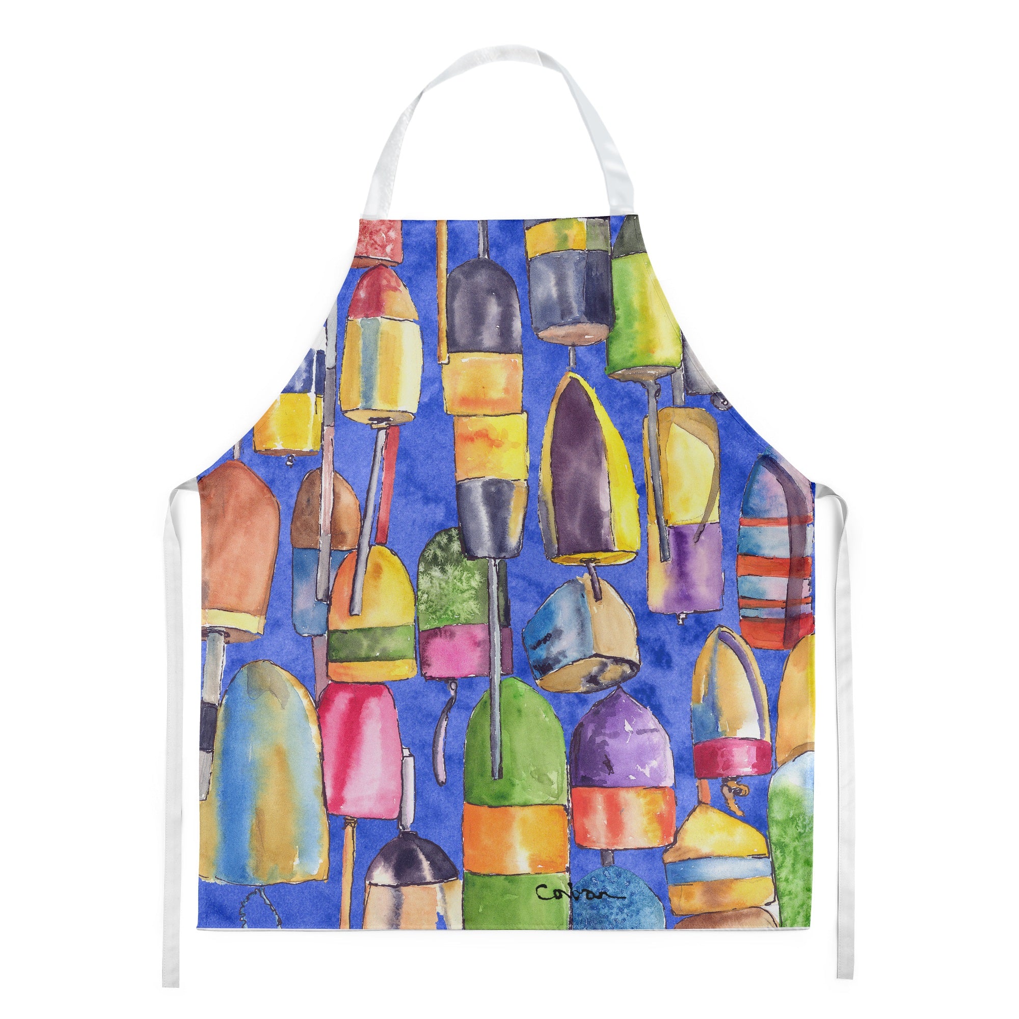 'Caroline'S Treasures 8723Apron Lobster Buoys Apron, Large, Multicolor''