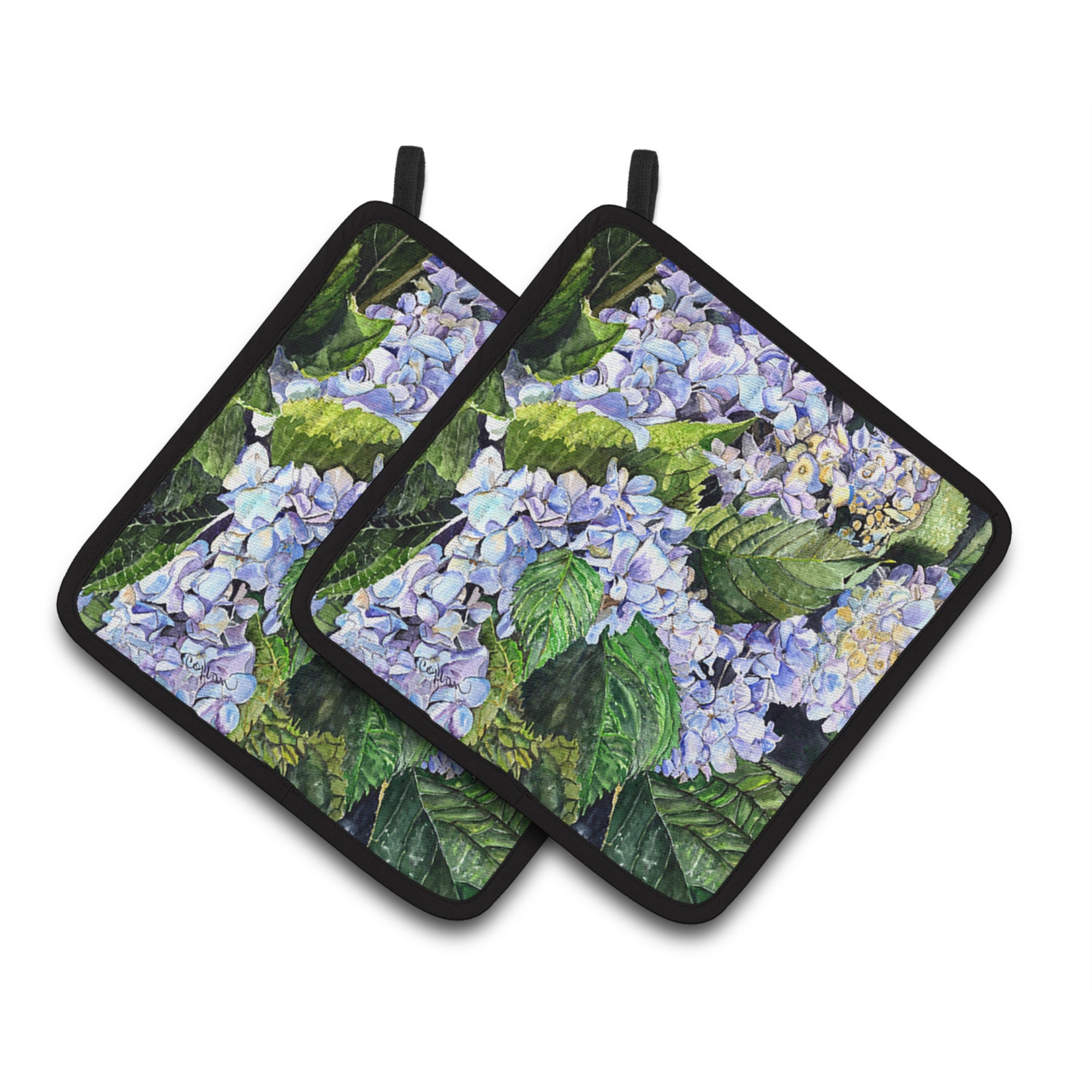 'Caroline'S Treasures Hydrangea Pair Of Pot Holders 8730Pthd, 7.5Hx7.5W, Multicolor''