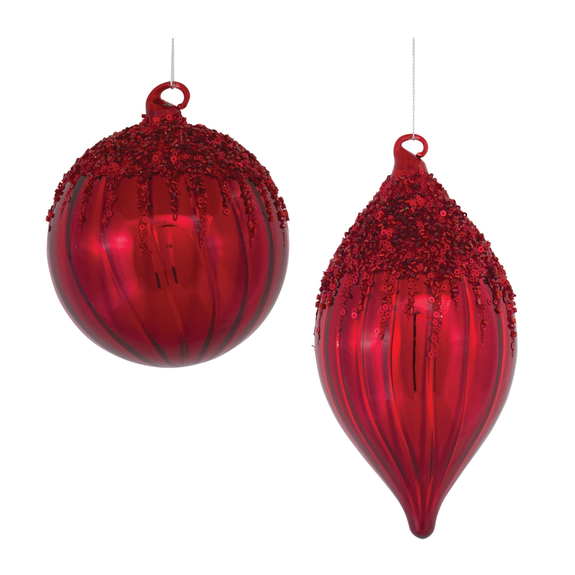 Ornament (Set of 4) 5H, 8H Glass