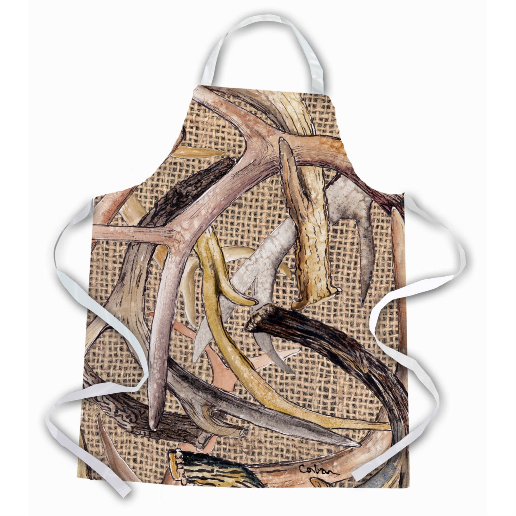 'Caroline'S Treasures 8732Apron Deer Horns Apron, Large, Multicolor''