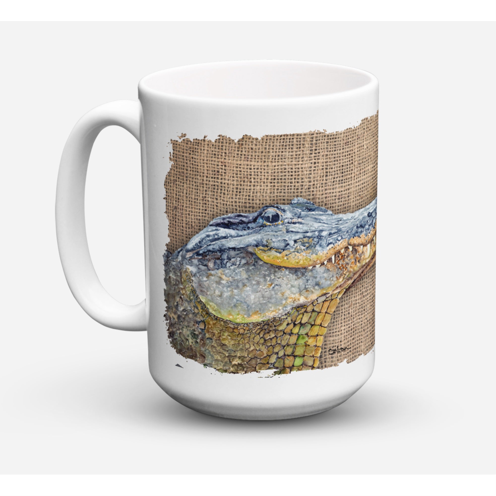 Carolines Treasures 8733CM15 Alligator Dishwasher Safe Microwavable Ceramic Coffee Mug 15 oz Multicolor