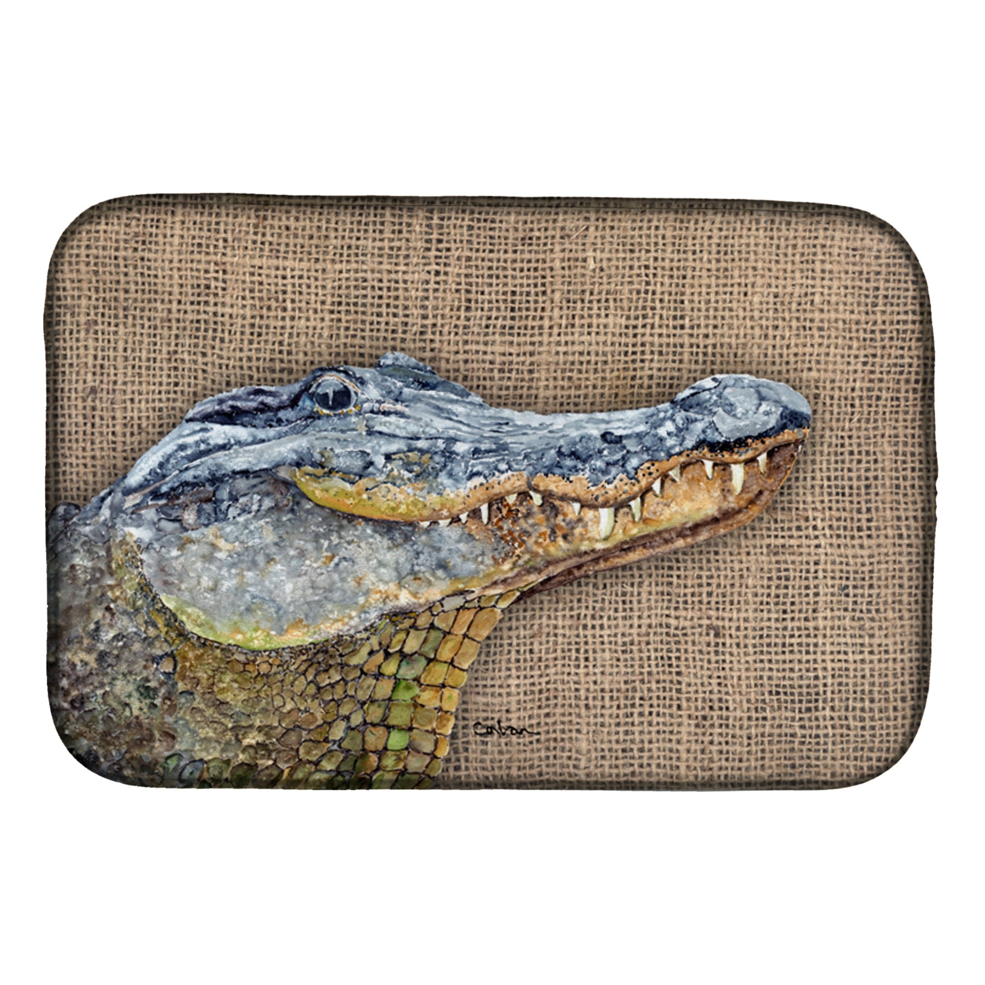 'Caroline'S Treasures Alligator Dish Drying Mat, 14 X 21, Multicolor''