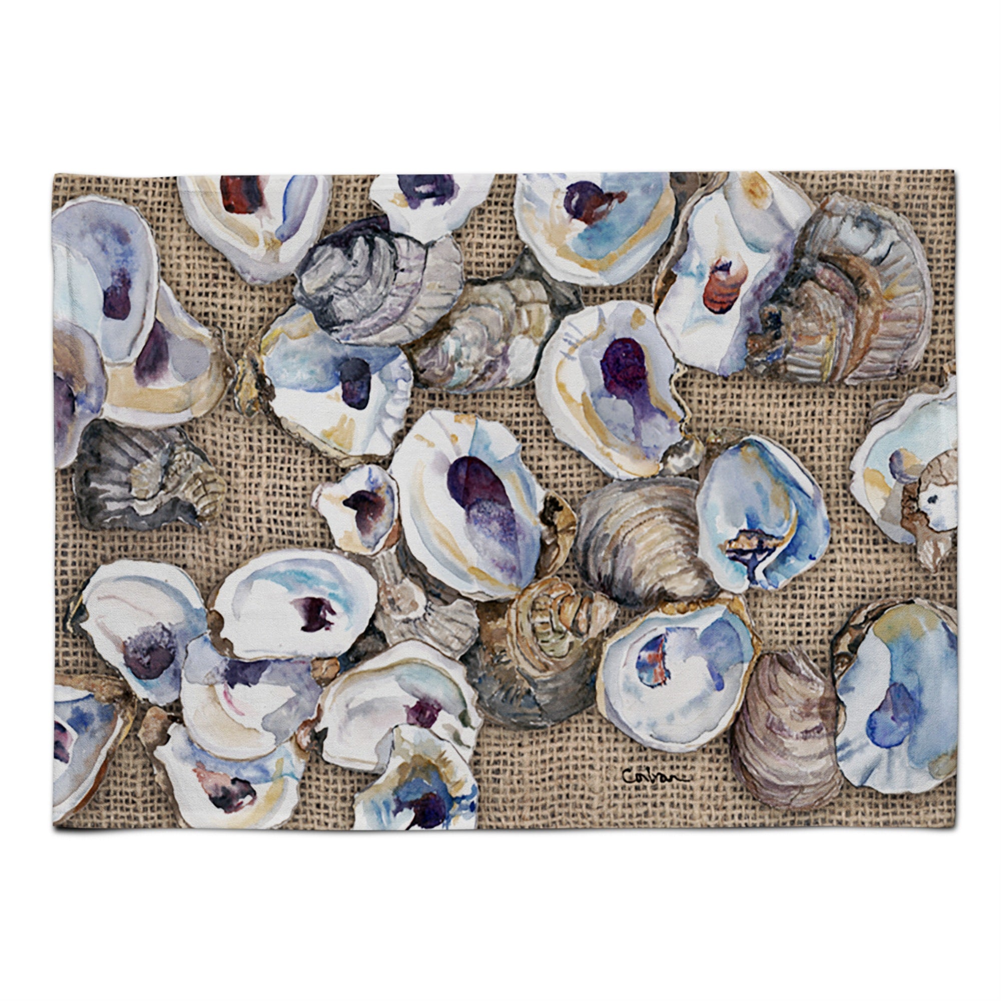 'Caroline'S Treasures 8734Plmt Oyster Fabric Placemat, Multicolor''