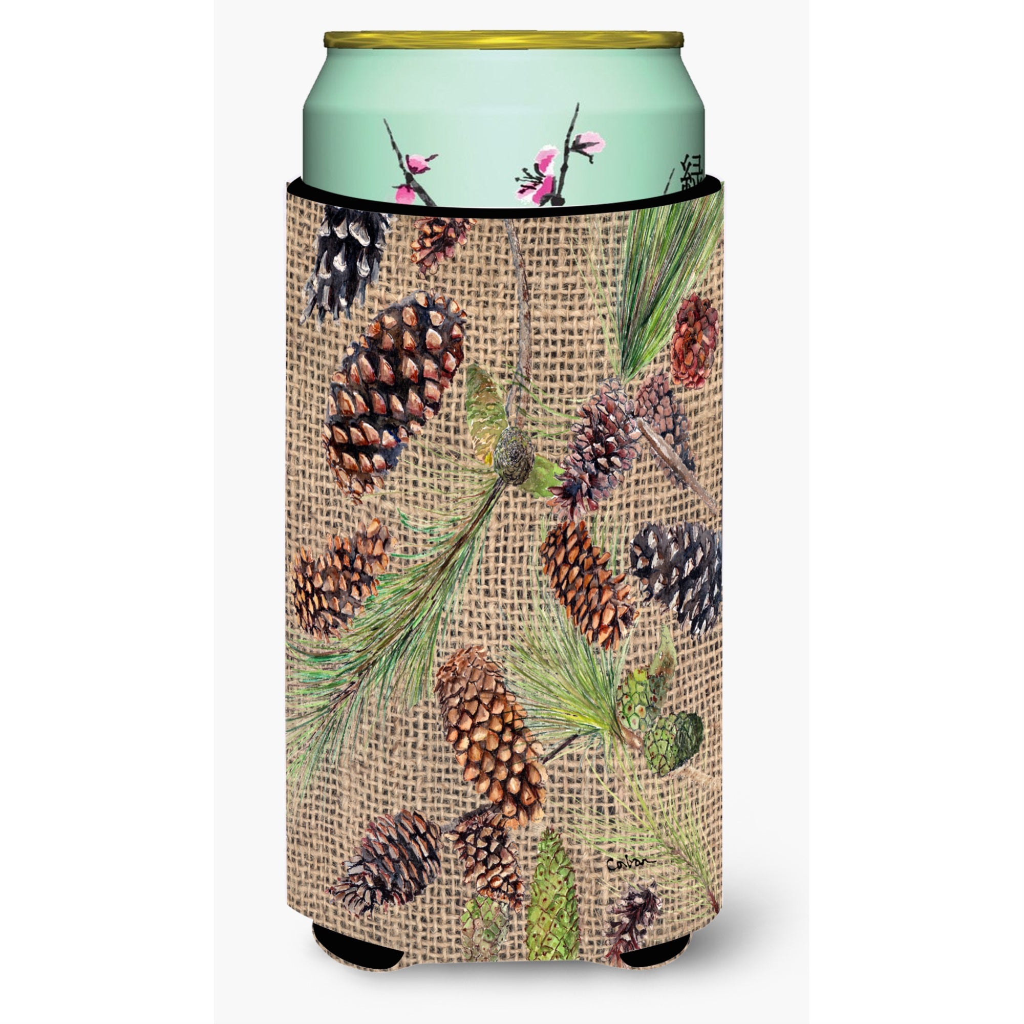 Pine Cones  Tall Boy Beverage Insulator Beverage Insulator Hugger