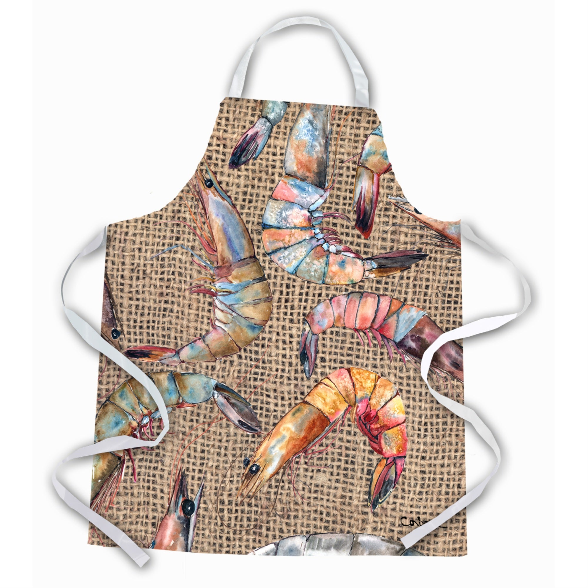 'Caroline'S Treasures 8738Apron Shrimp Apron, Large, Multicolor''