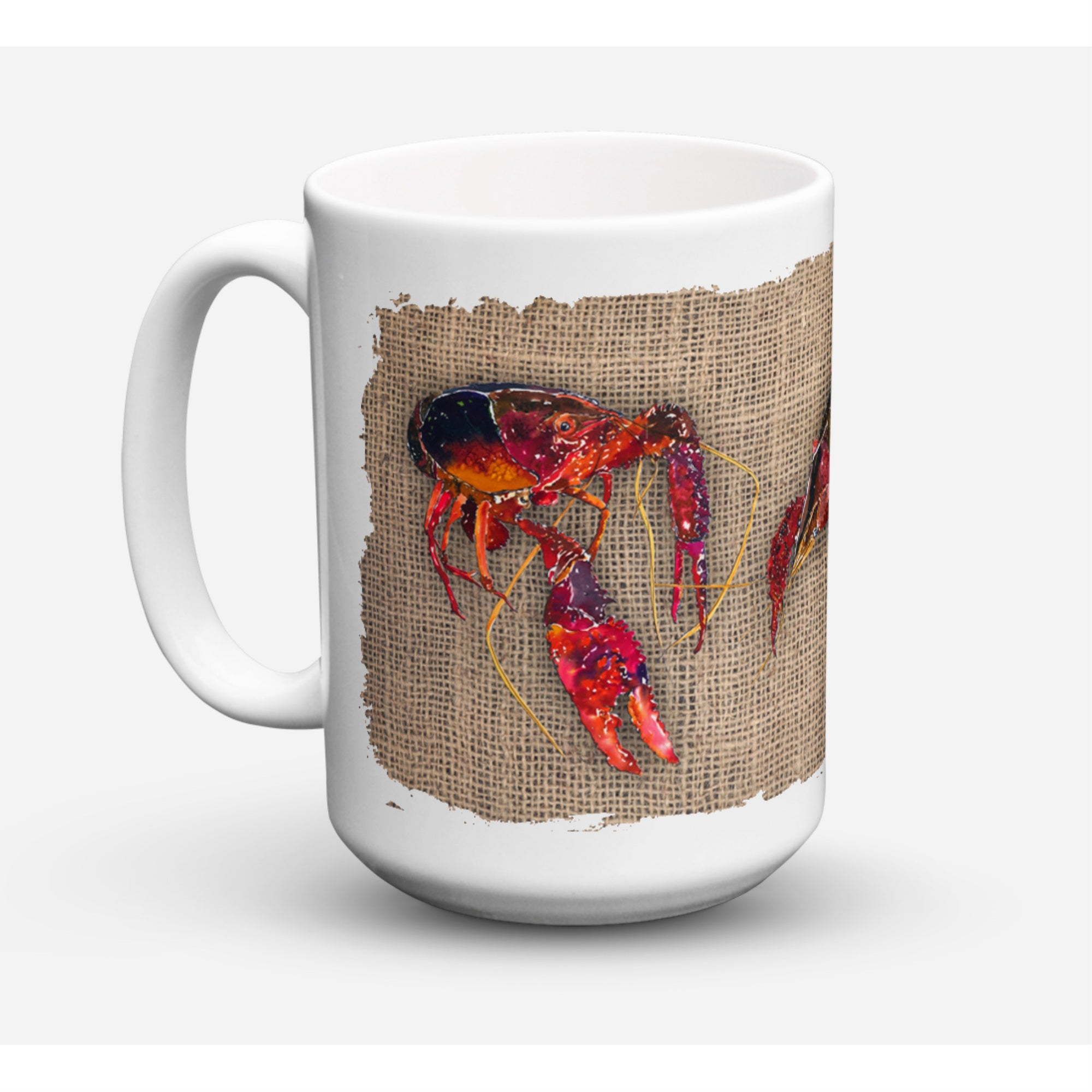 Carolines Treasures 8739CM15 Crawfish Dishwasher Safe Microwavable Ceramic Coffee Mug 15 oz Multicolor