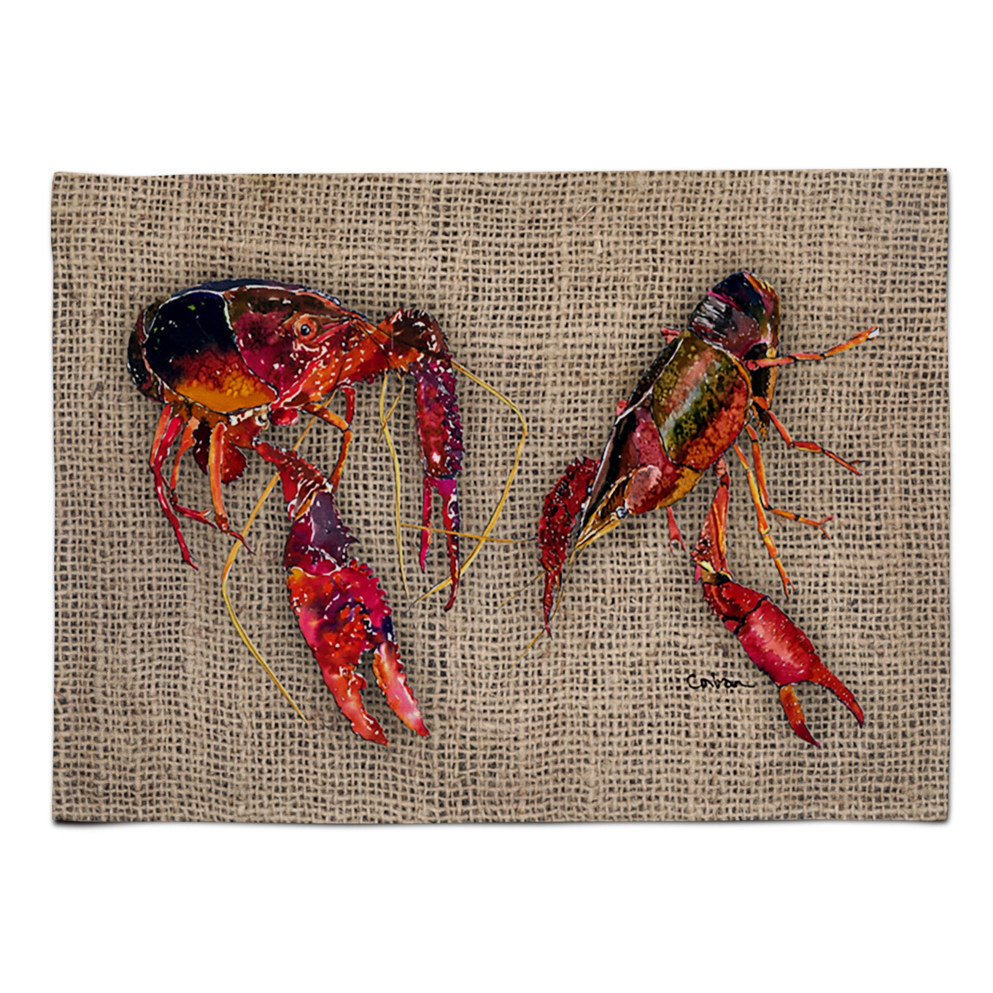 'Caroline'S Treasures 8739Plmt Crawfish Fabric Placemat, Multicolor''